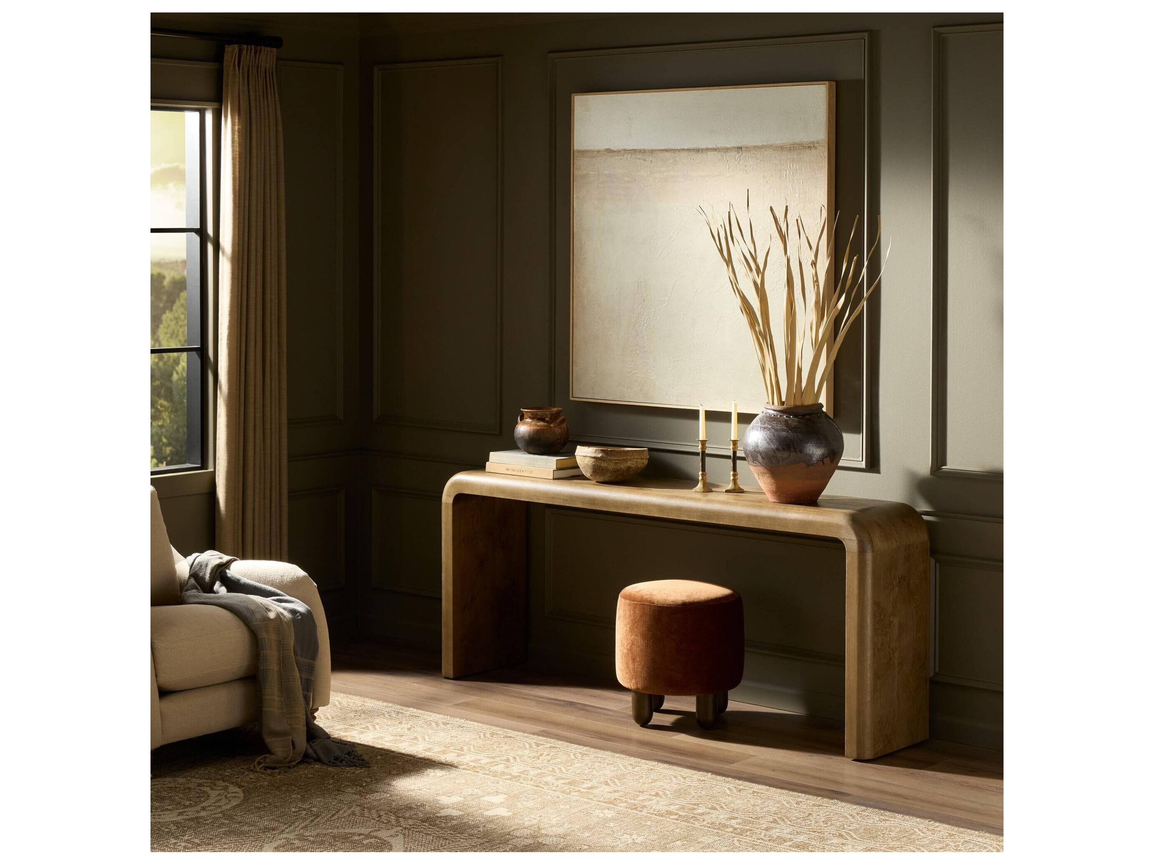 Four Hands Collins Rectangular Wood Console Table