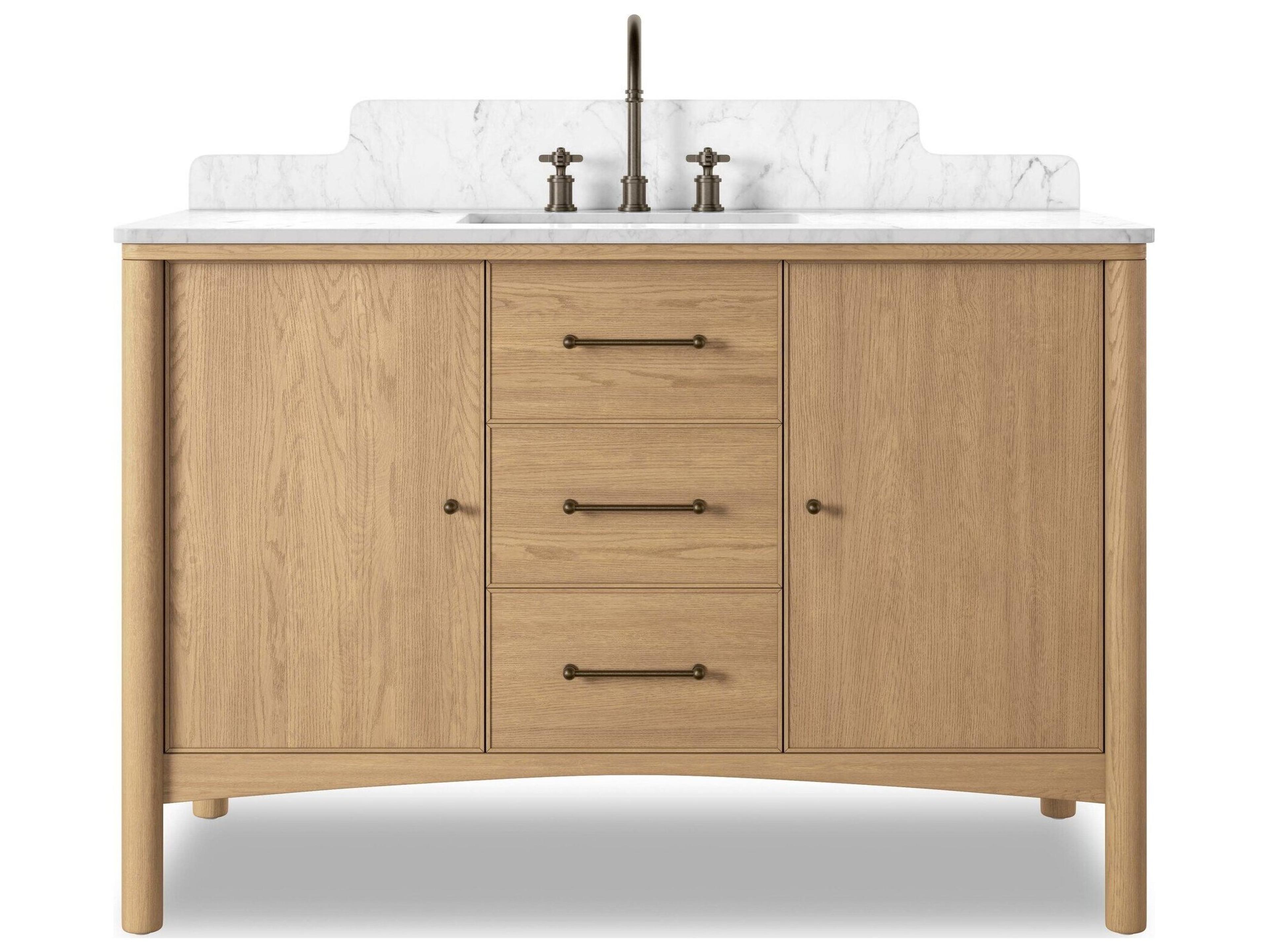 Four Hands Blaire Satin Light Wash Oak Veneer Vanity