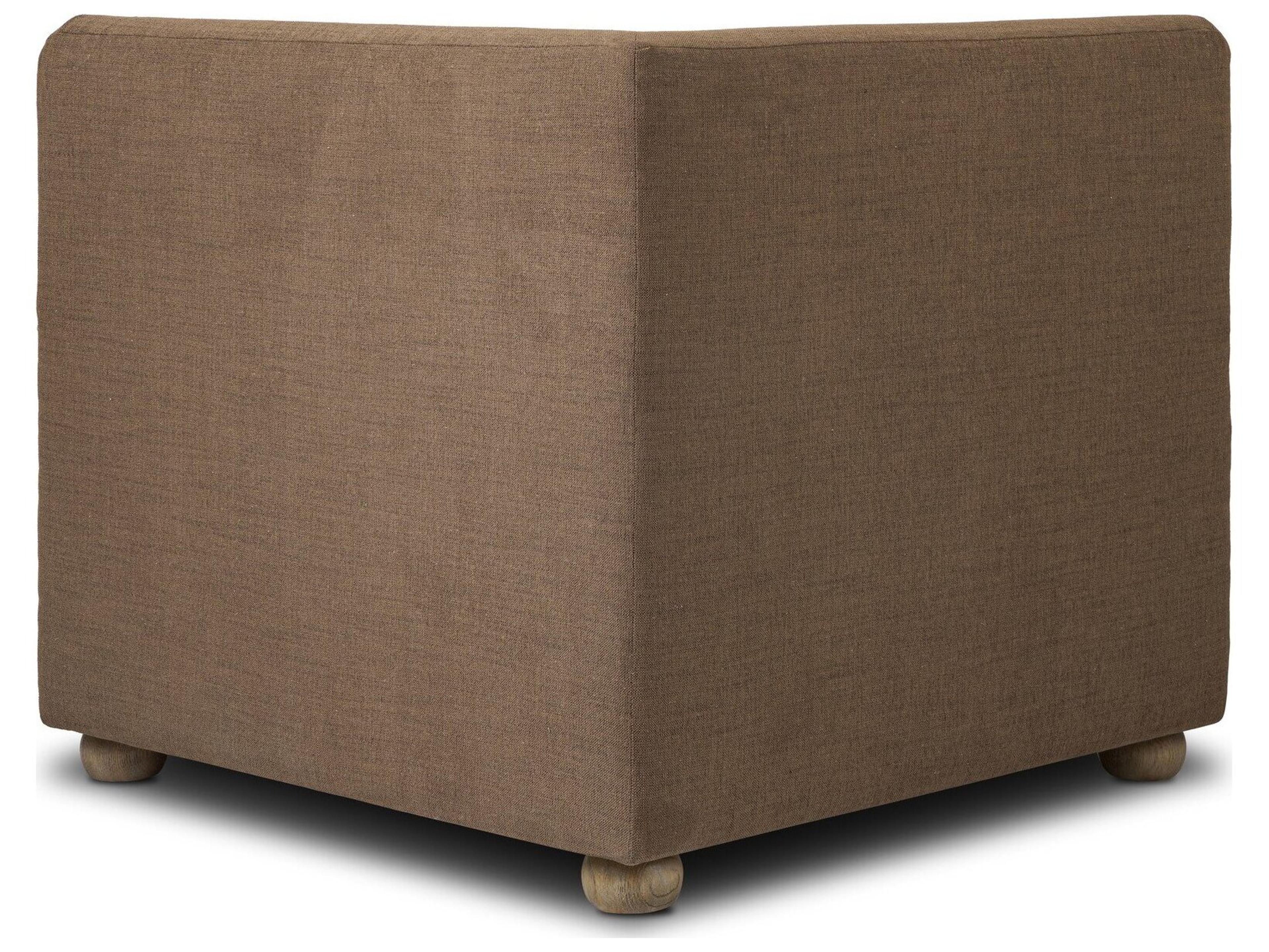 Four Hands Easton Oak Wood Brown Upholstered Armless Dining Chair