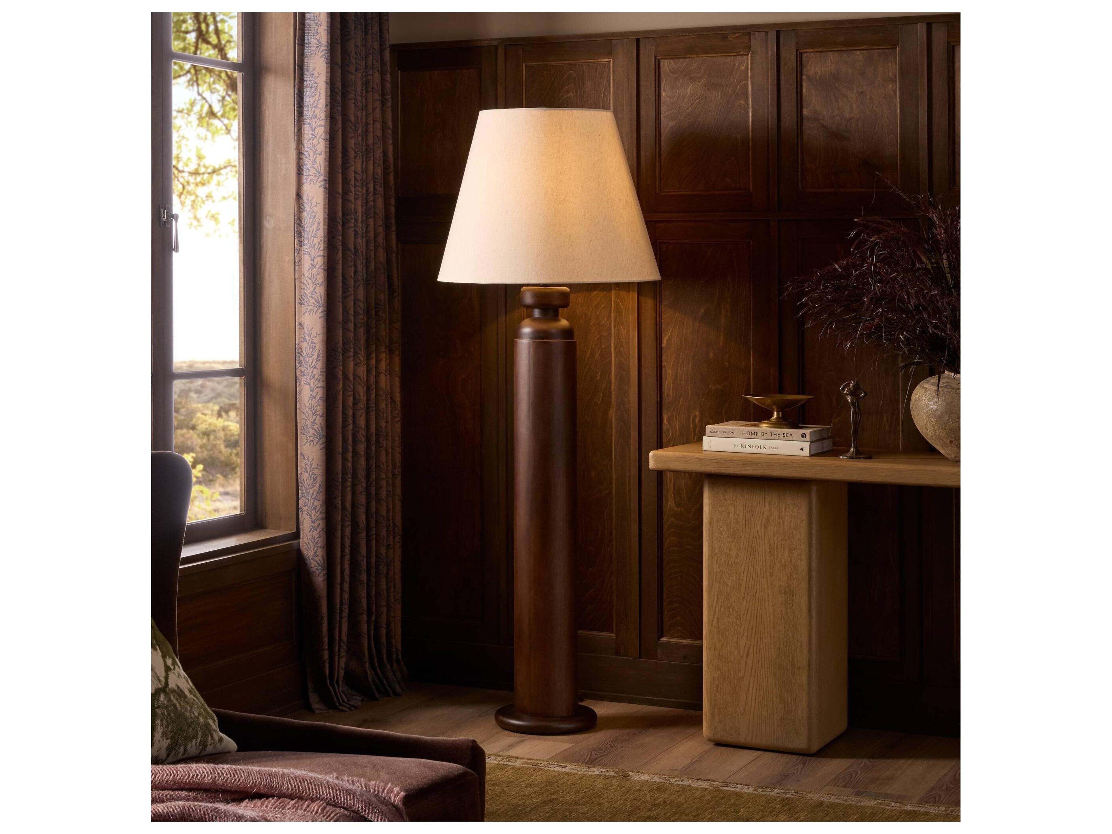 Four Hands Hutton Russet Mango Brown Traditional Floor Lamp