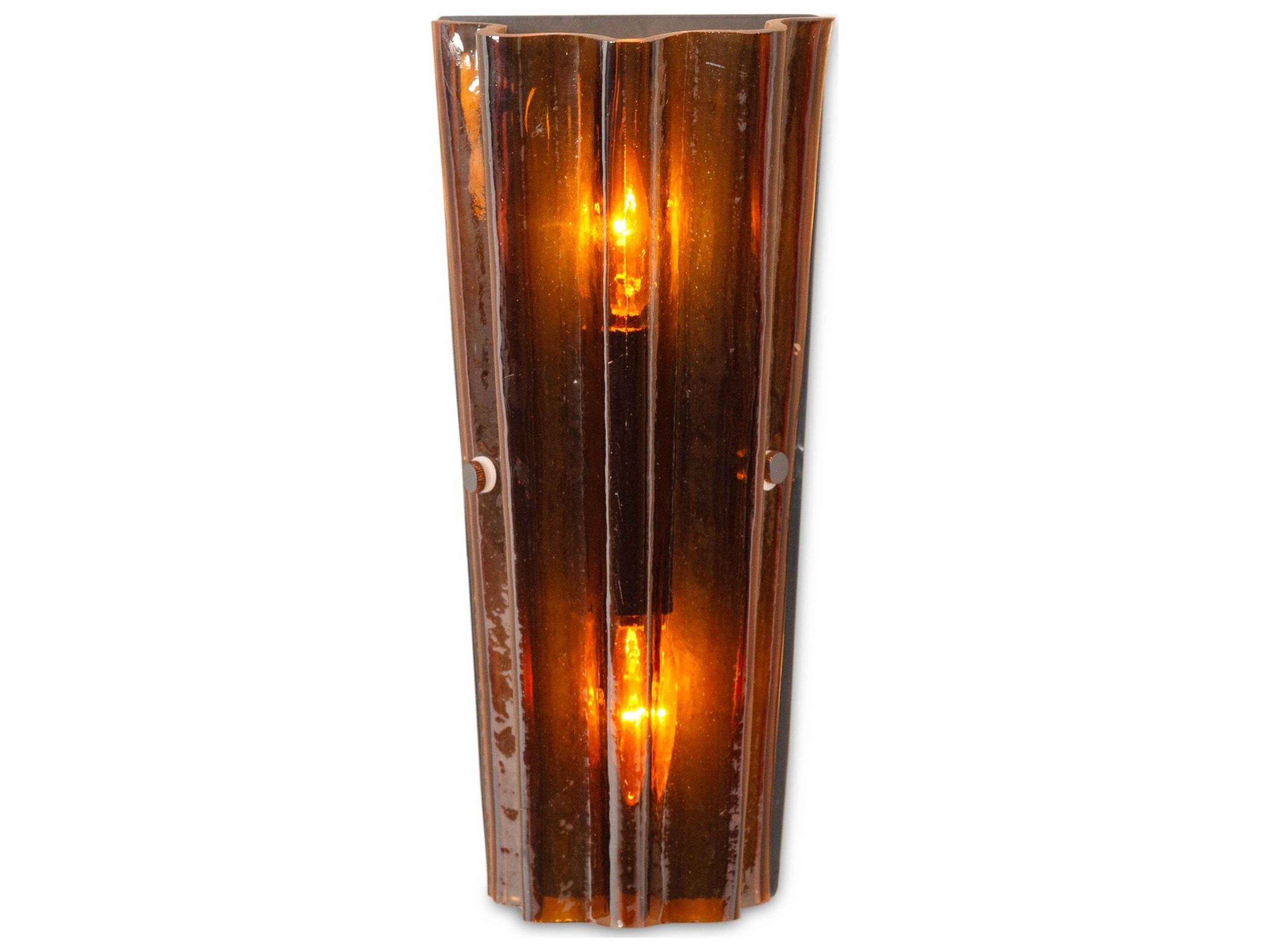 Hutton Amber Glass Wall Sconce