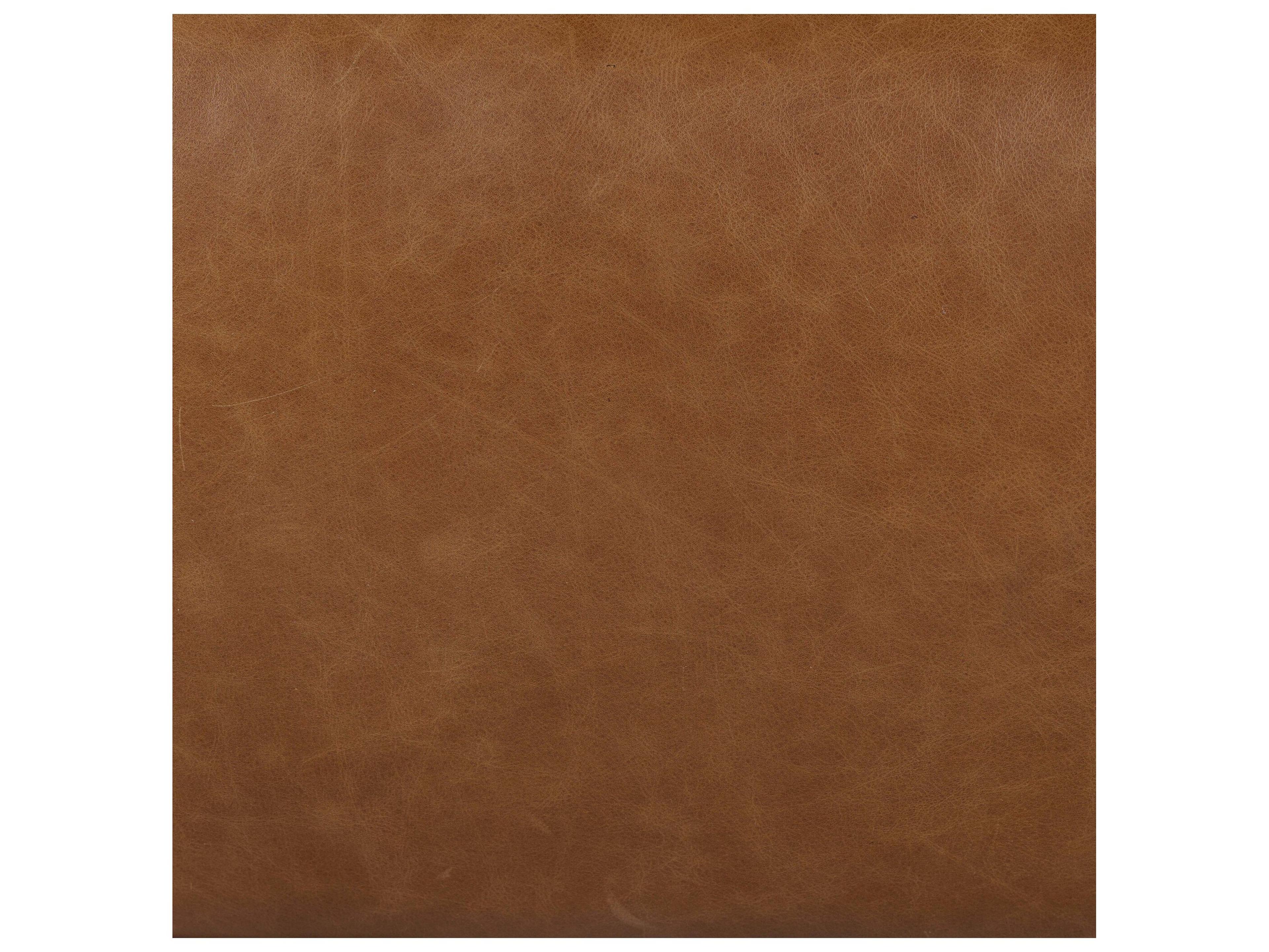 Four Hands Easton Brown Oak Wood Leather King Platform Bed