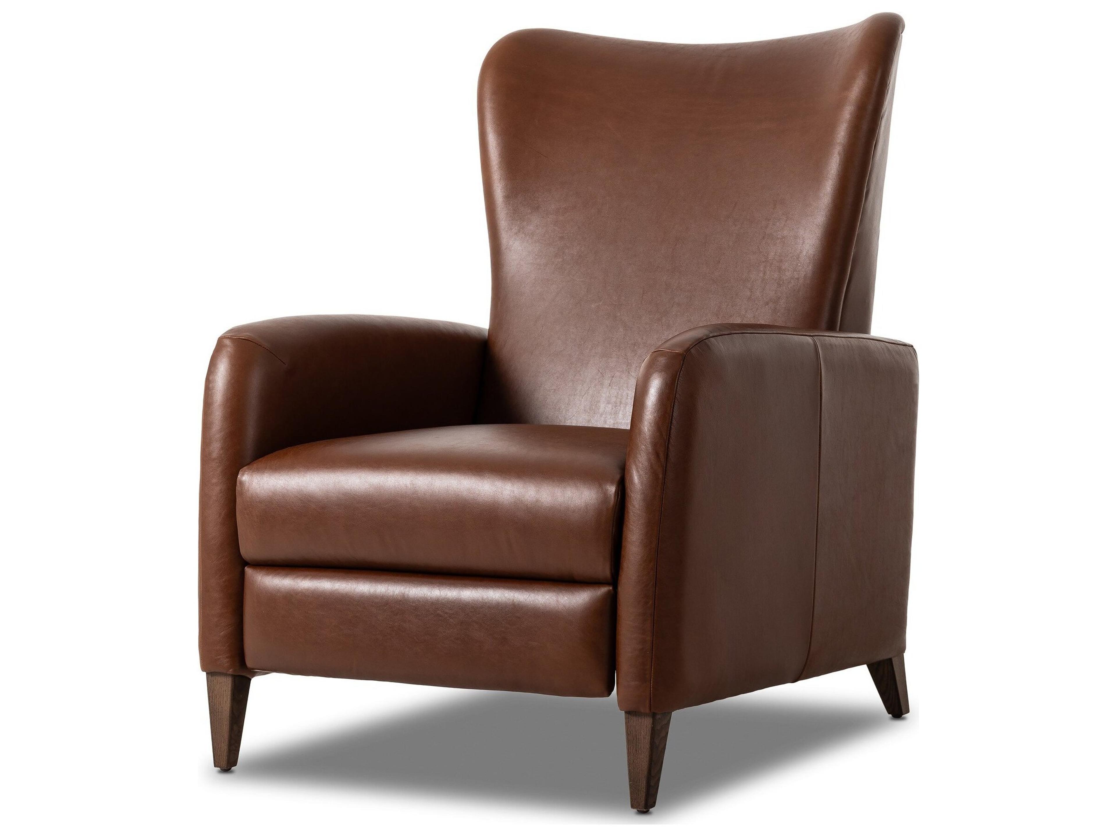 Kensington Dulane Mahogany Brown Leather Recliner