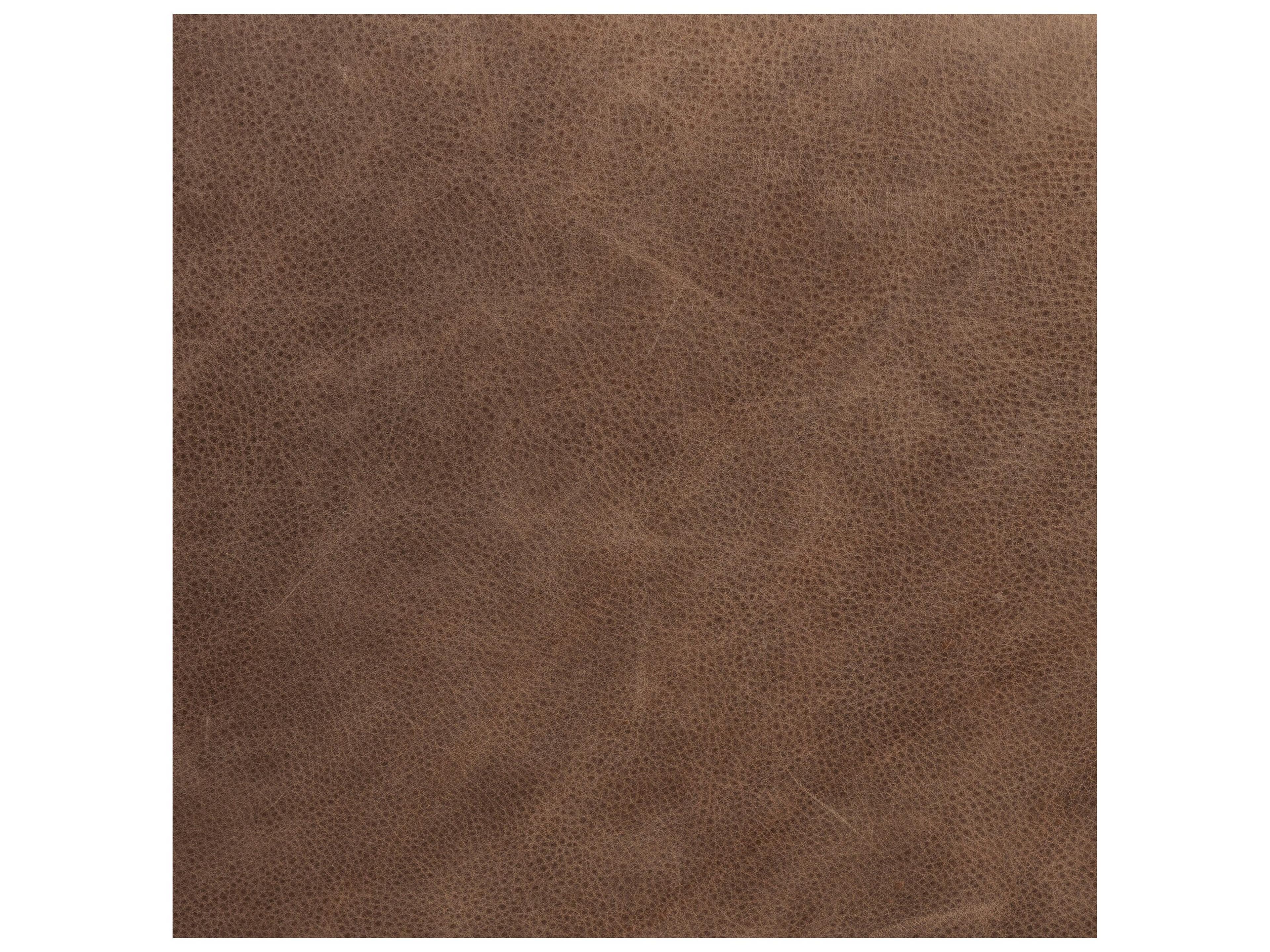 Four Hands Codetta Palermo Cigar Brown Leather Ottoman