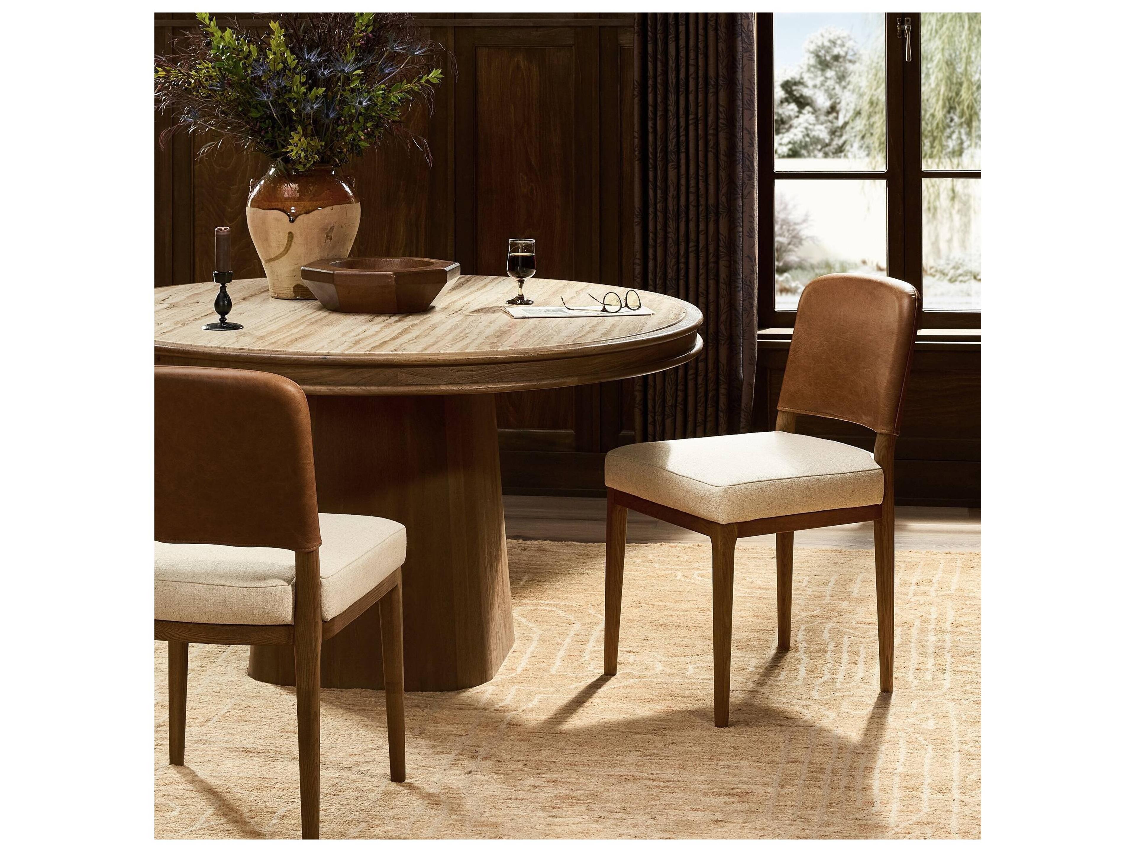 Four Hands Houghton Antwerp Natural Armless Dining Chair