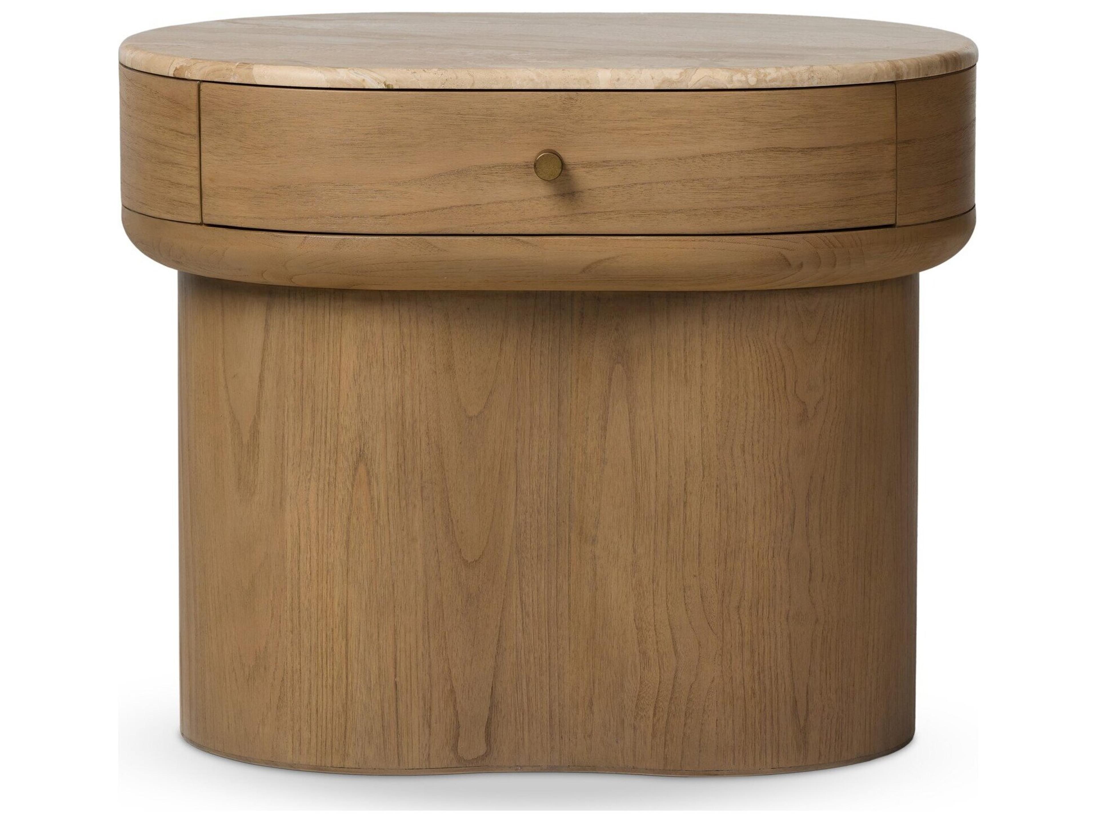 Four Hands Prescott 1-Drawer Natural Sungkai Wood Nightstand