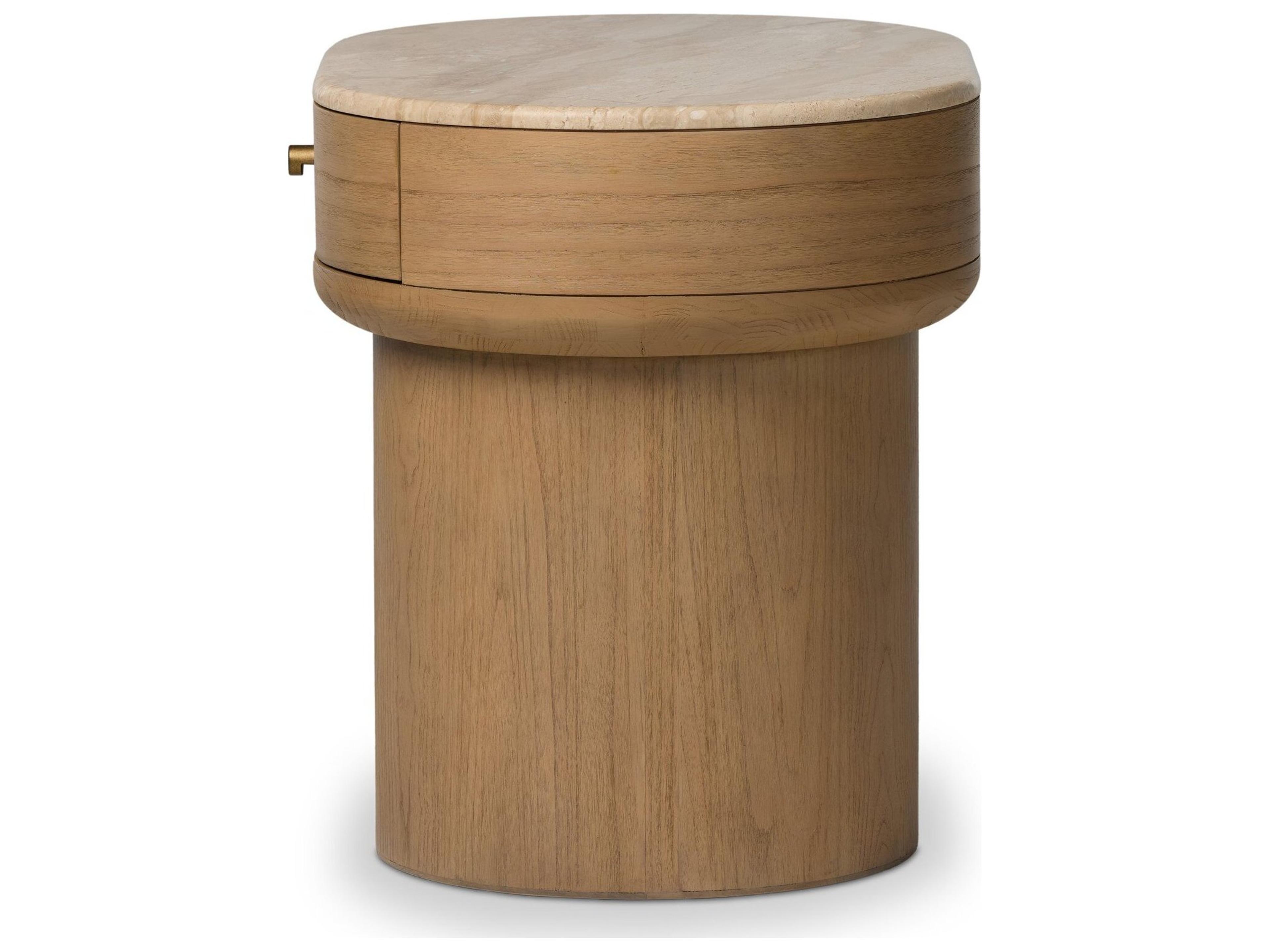 Four Hands Prescott 1-Drawer Natural Sungkai Wood Nightstand