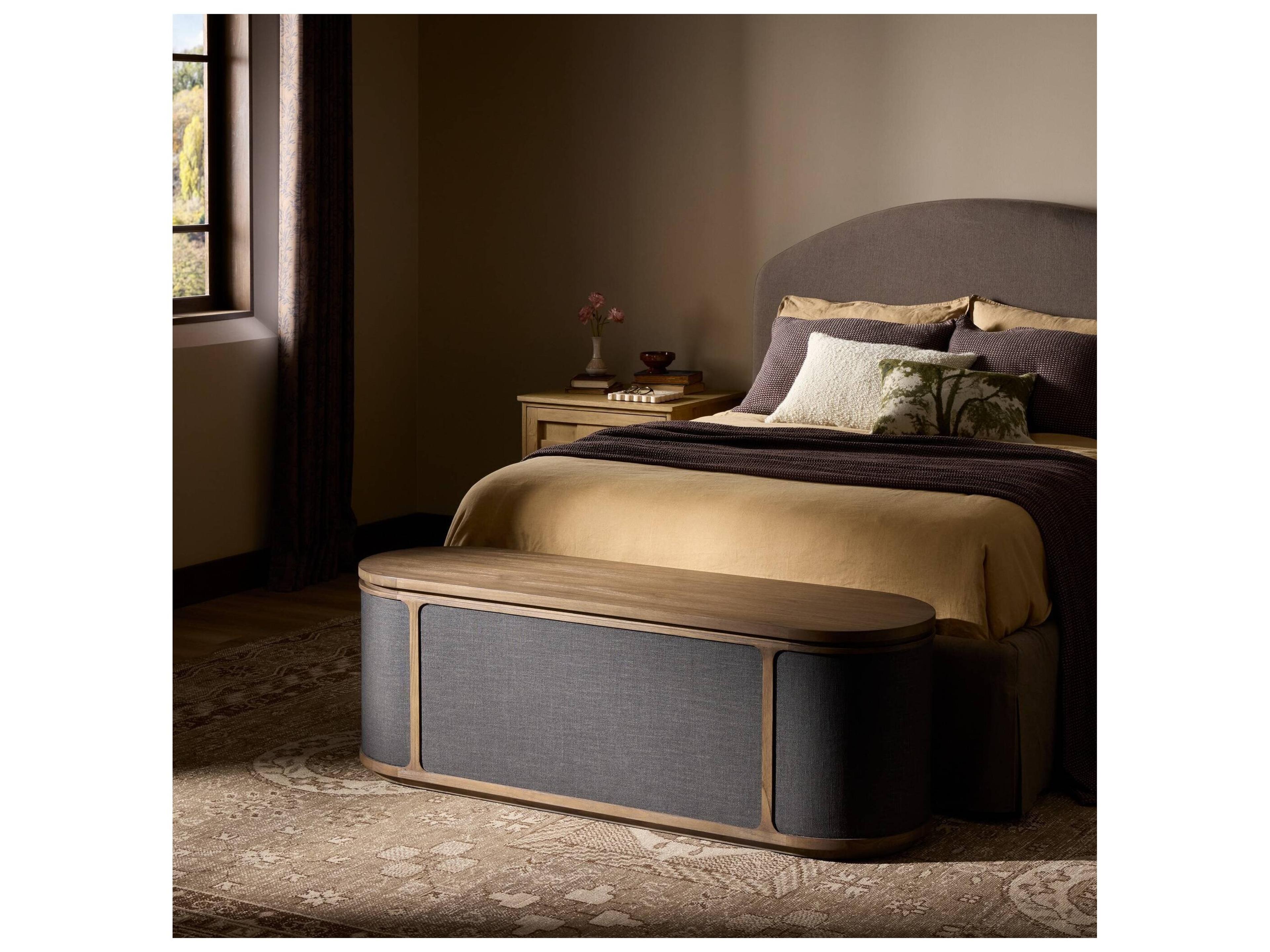 Four Hands Callahan Stained Saddle Brown Sungkai Wood Storage Trunk