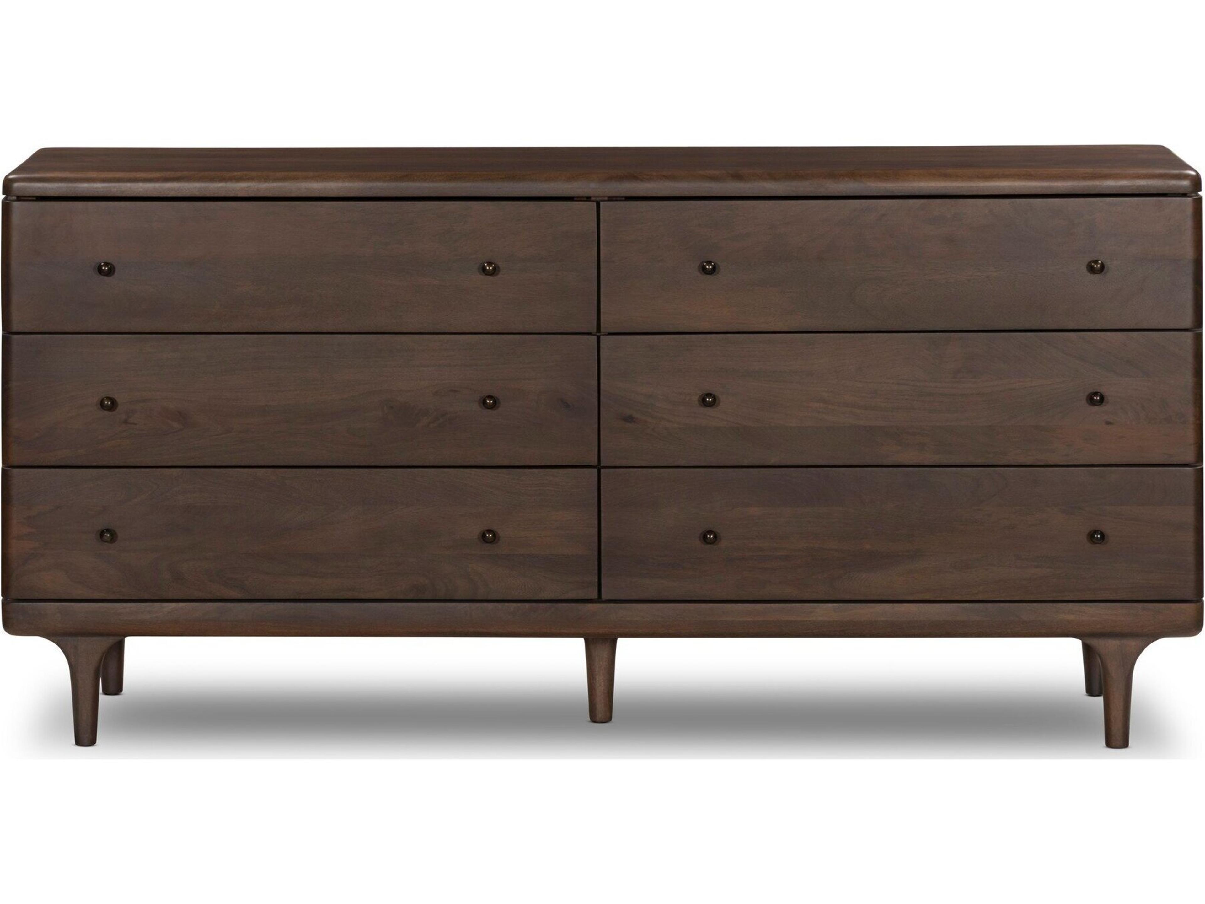 Four Hands Jenner 6-Drawers Mango Wood Double Dresser