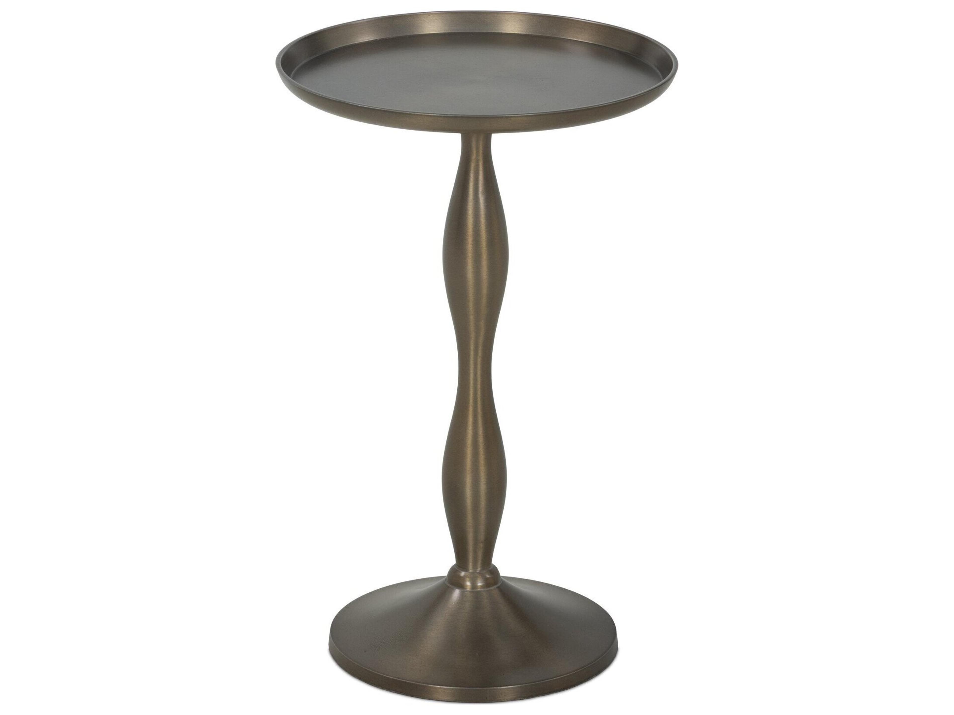 Marlow Dark Aluminum Round Metal End Table