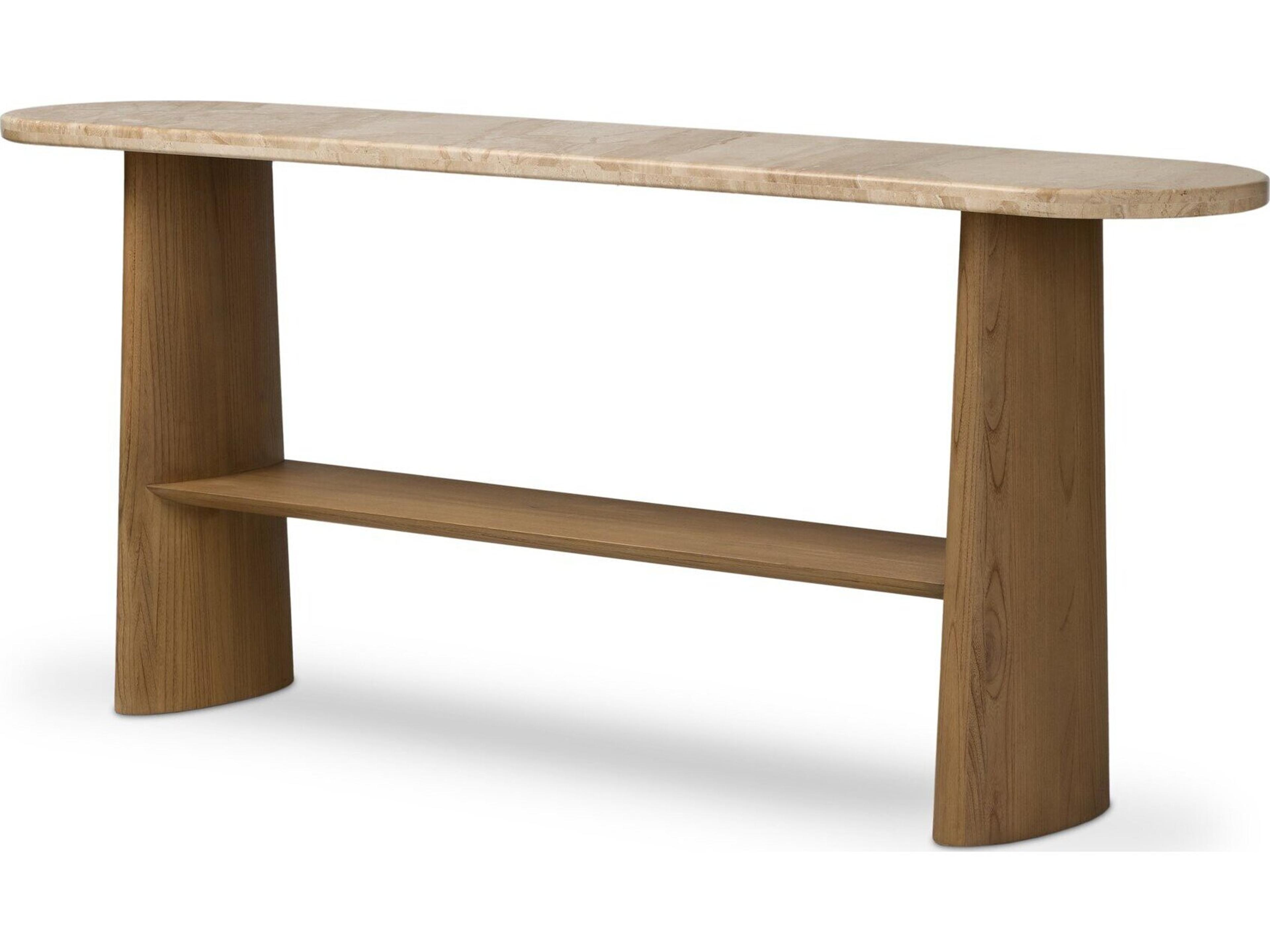 Callahan Oval Marble Console Table