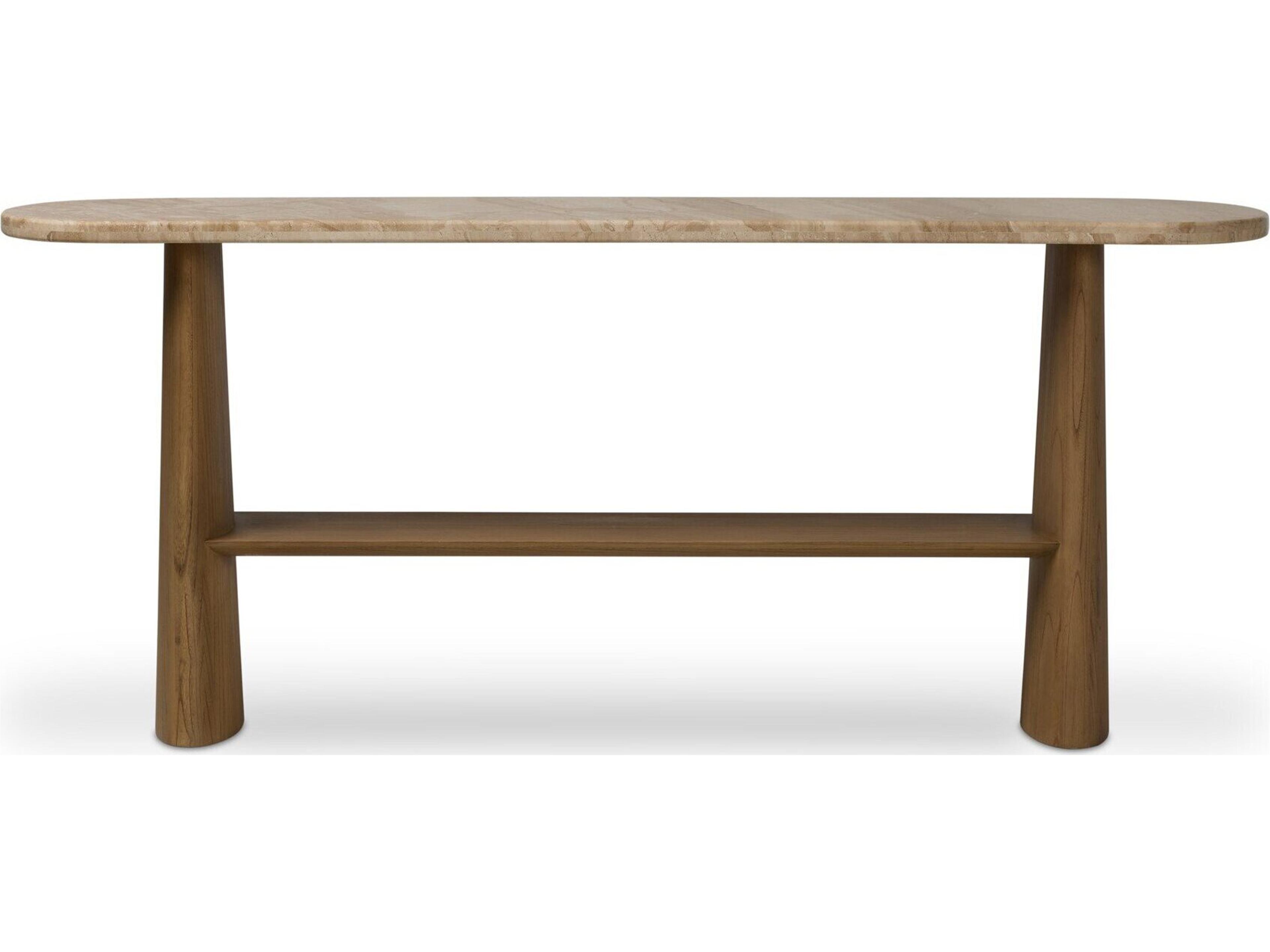 Four Hands Callahan Oval Marble Console Table