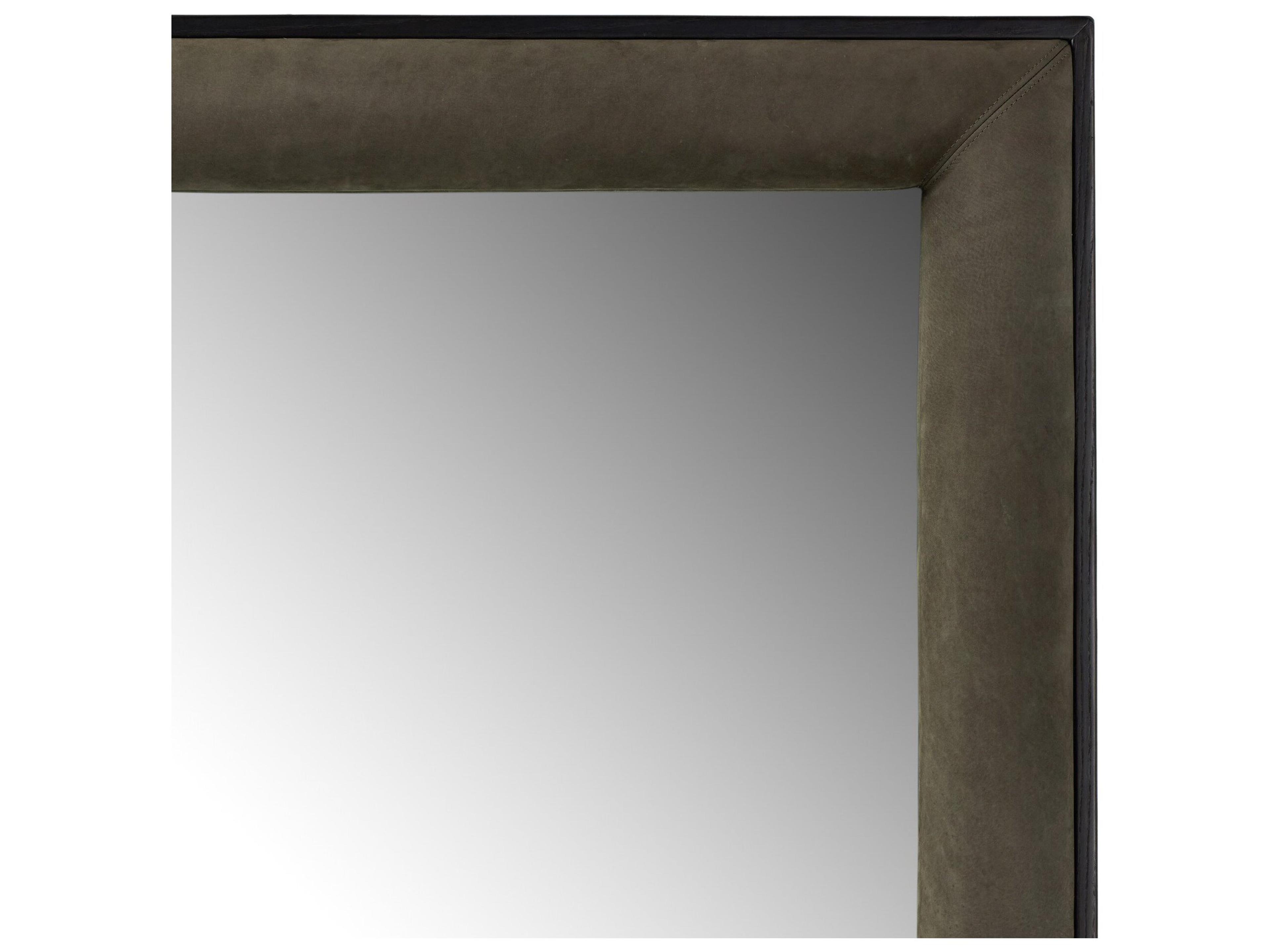 Four Hands Allston Distressed Black Ash Veneer Floor Mirror Vertical
