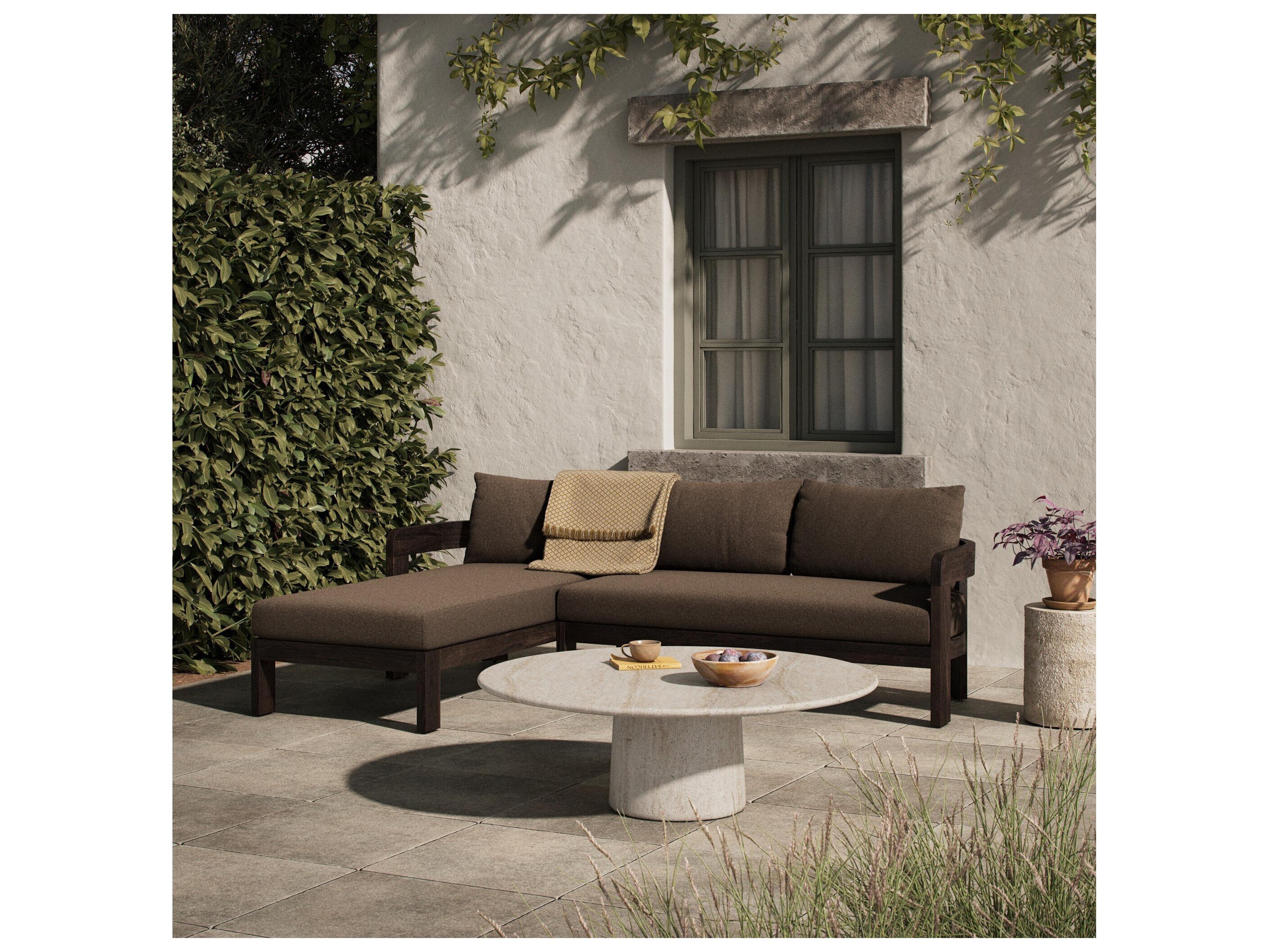 Four Hands Pembrook Ellor Brown Upholstered Sectional Sofa LAF