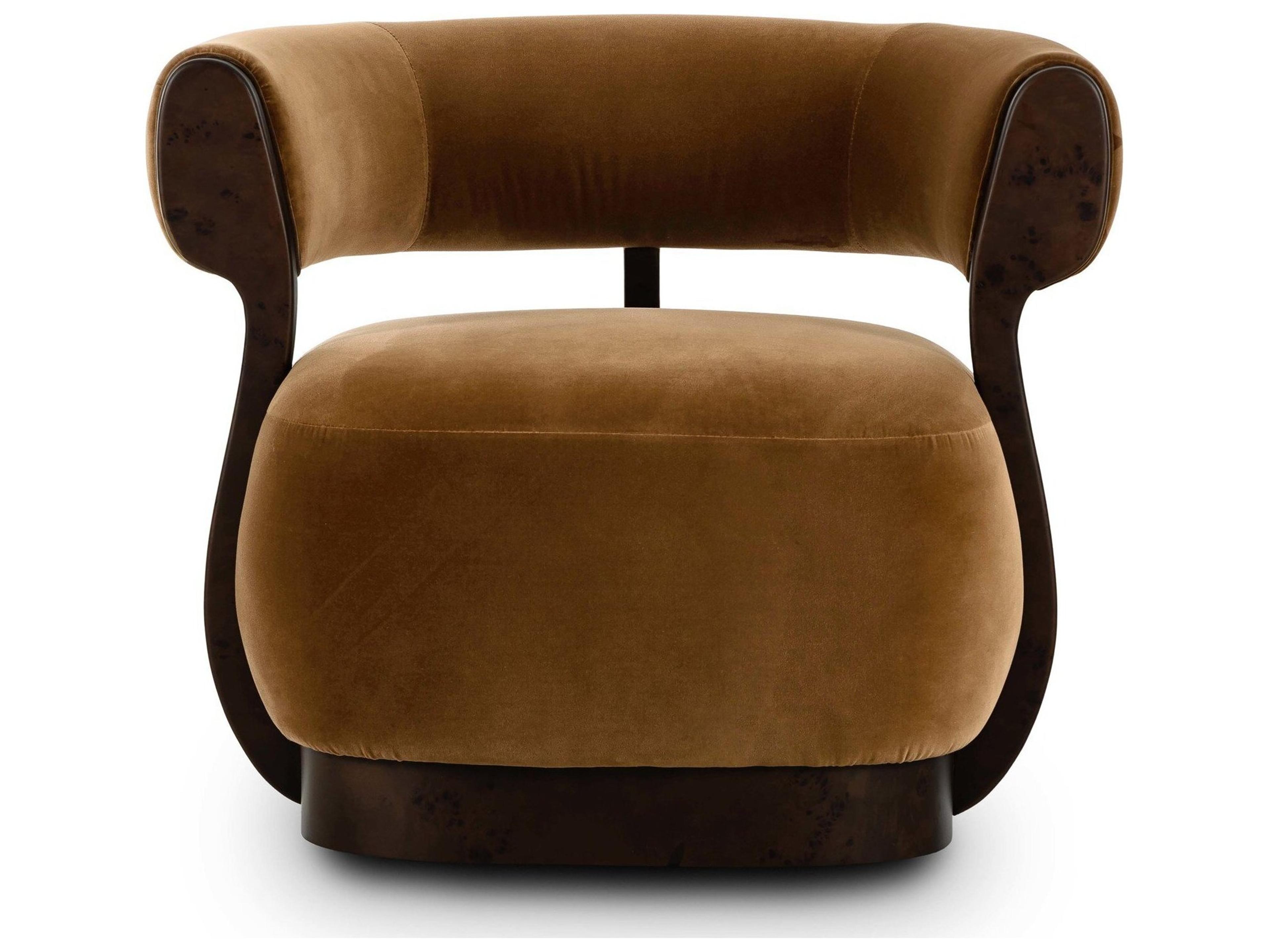 Four Hands Grayson Swivel Brown Velvet Accent Chair