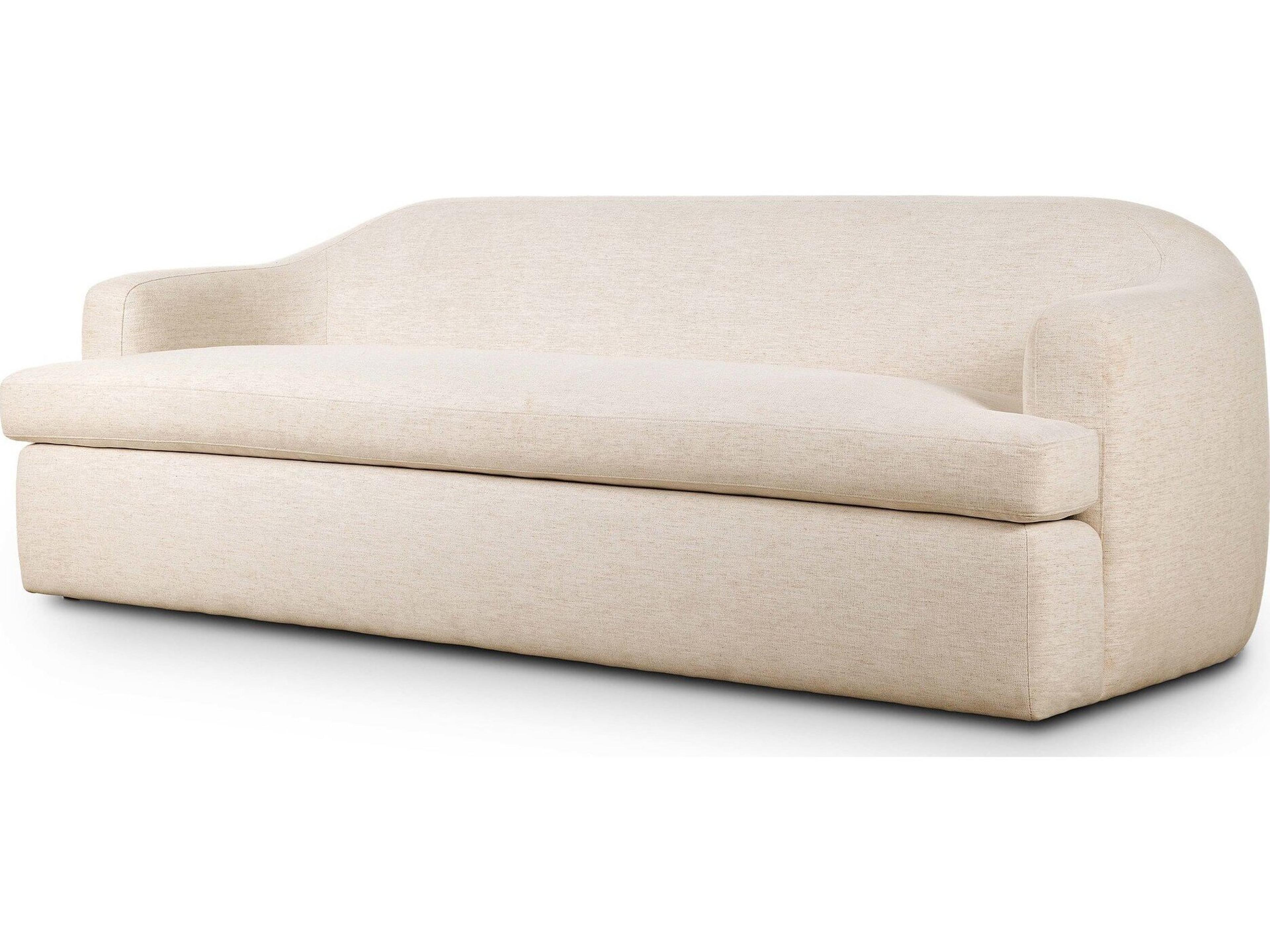 Grayson Crypton Nomad Snow Cream Upholstered Sofa