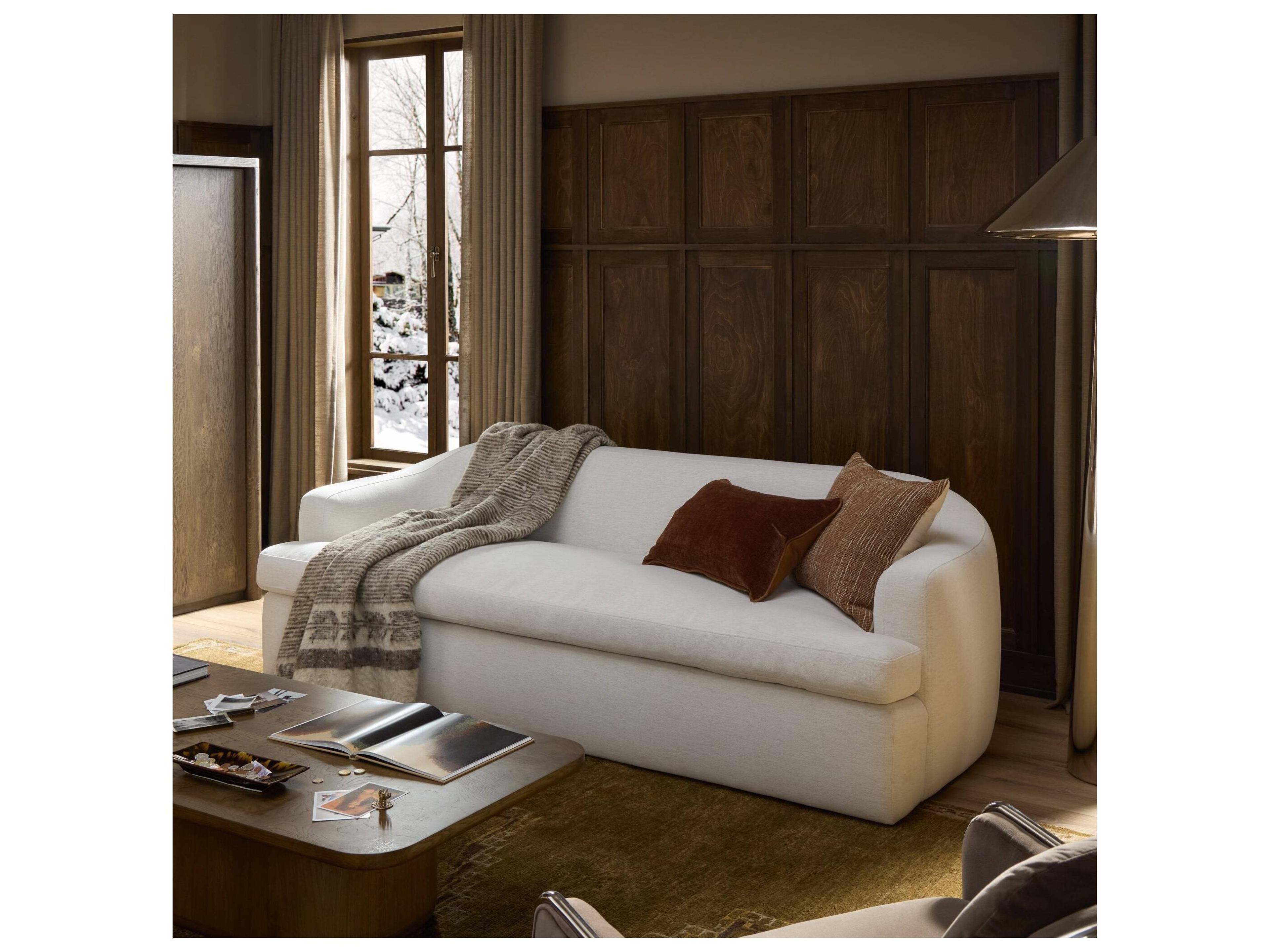 Four Hands Grayson Crypton Nomad Snow Cream Upholstered Sofa