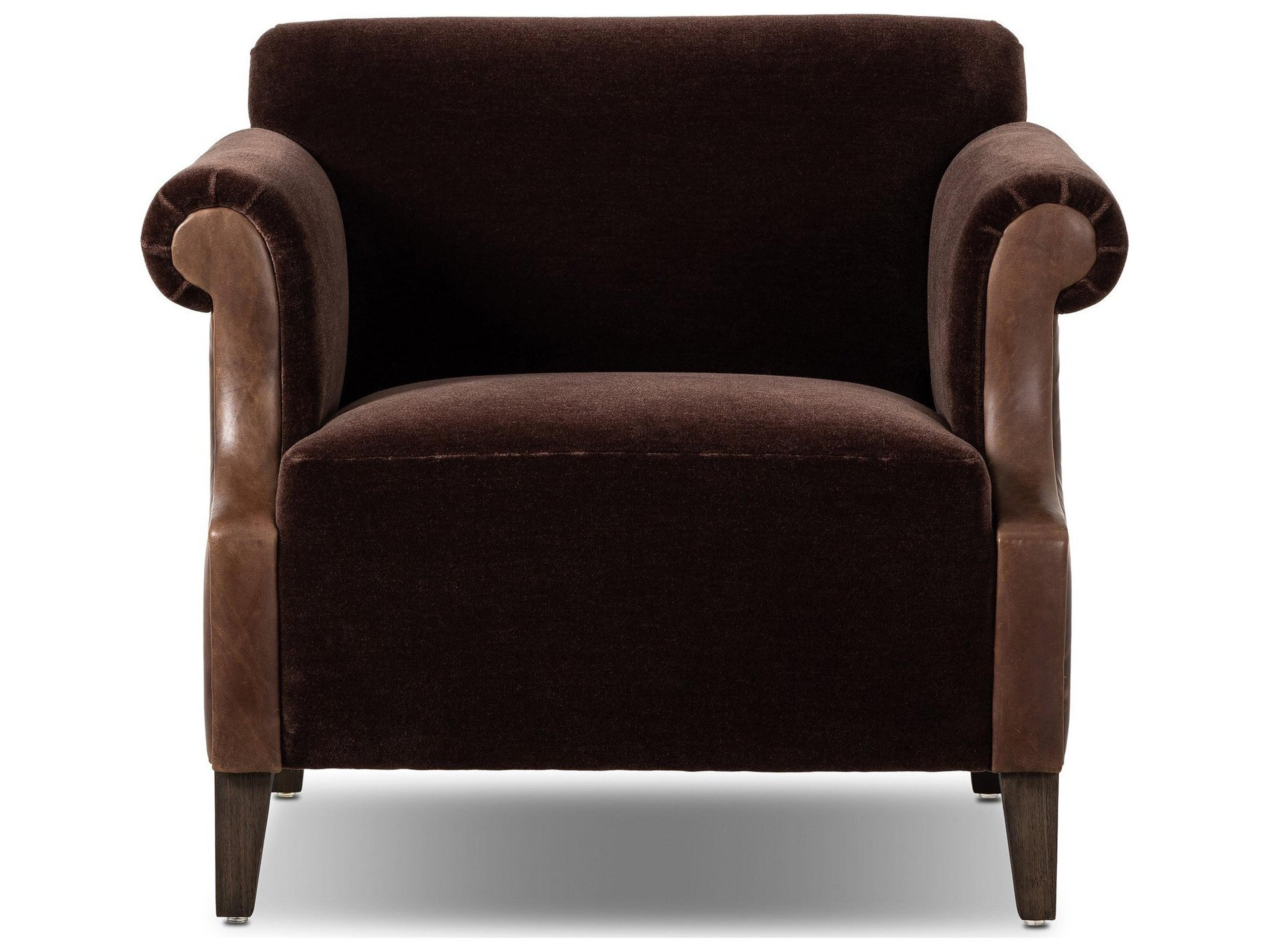Four Hands Kensington Brown Leather Accent Chair