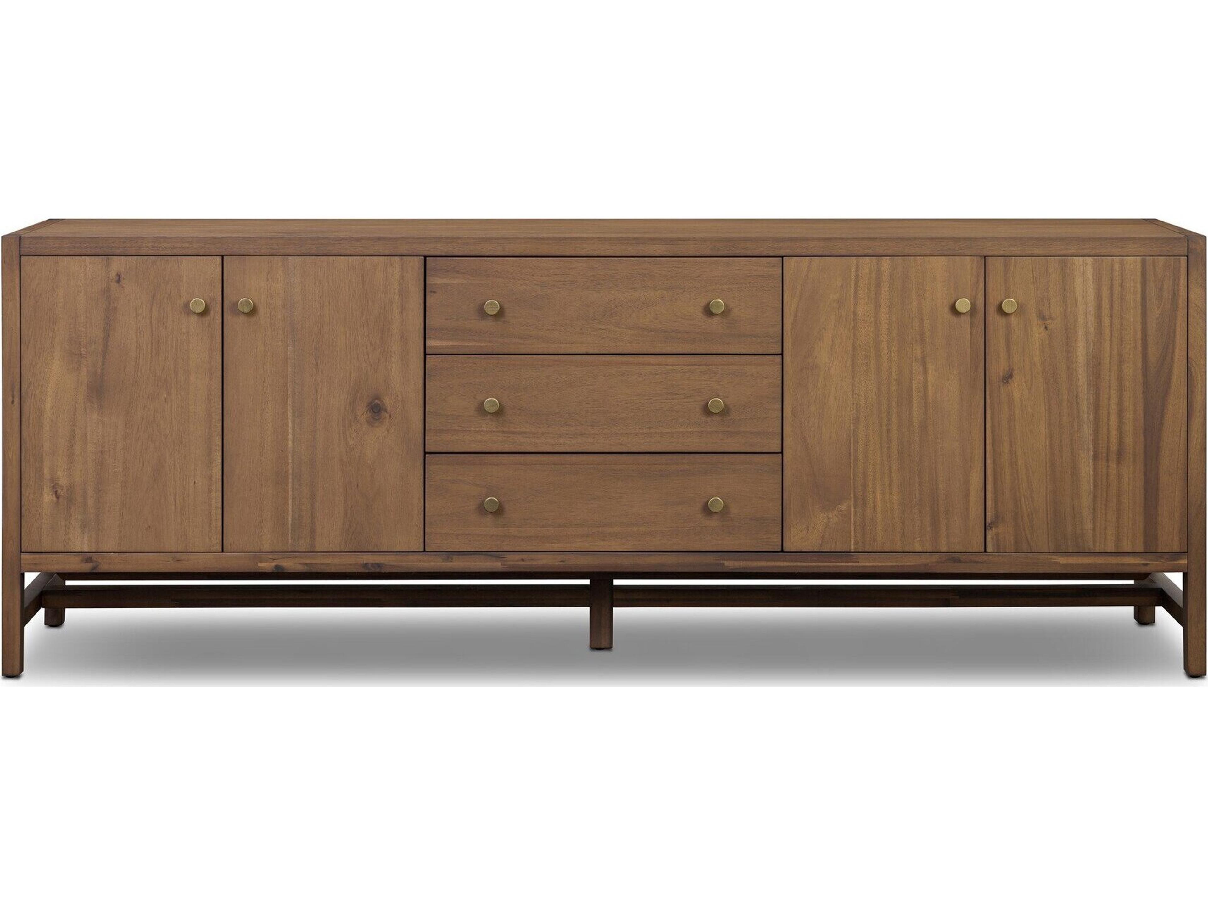 Four Hands Patten 78" Saddle Tan Veneer Media Console