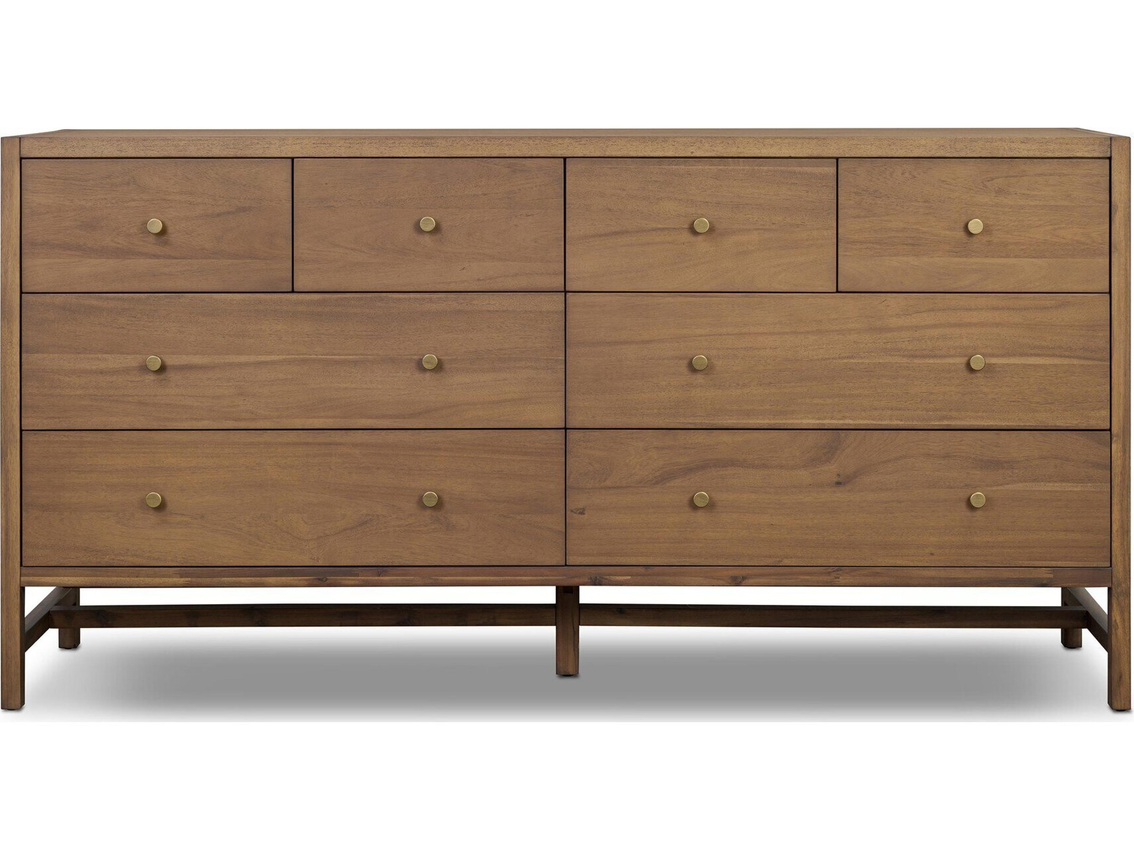 Four Hands Patten Brown Acacia Wood Double Dresser