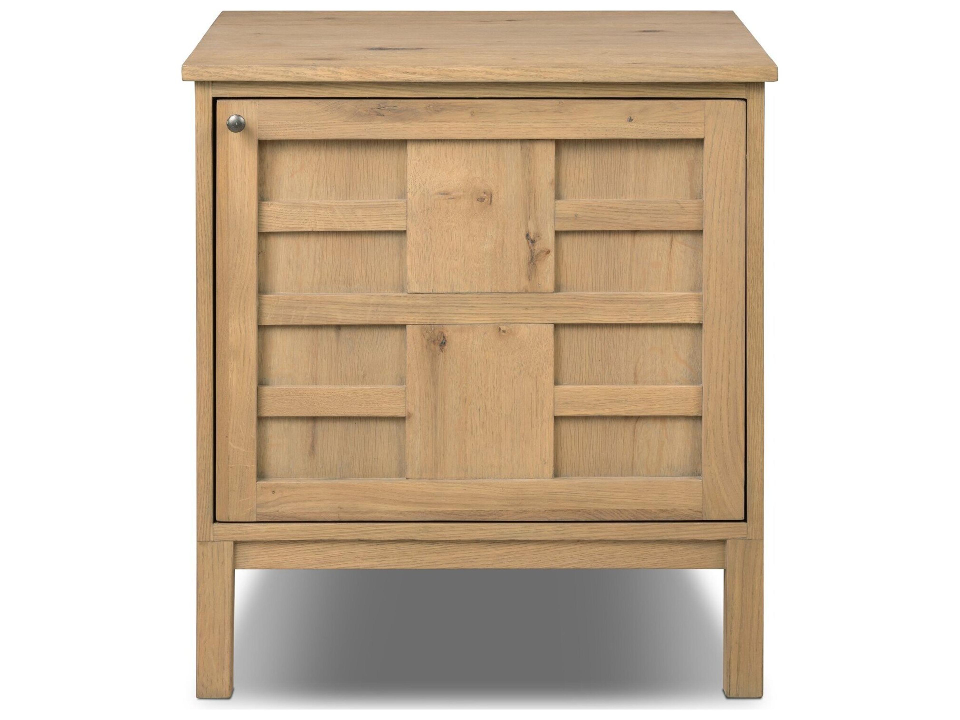 Four Hands Berman Aged Natural Oak Nightstand