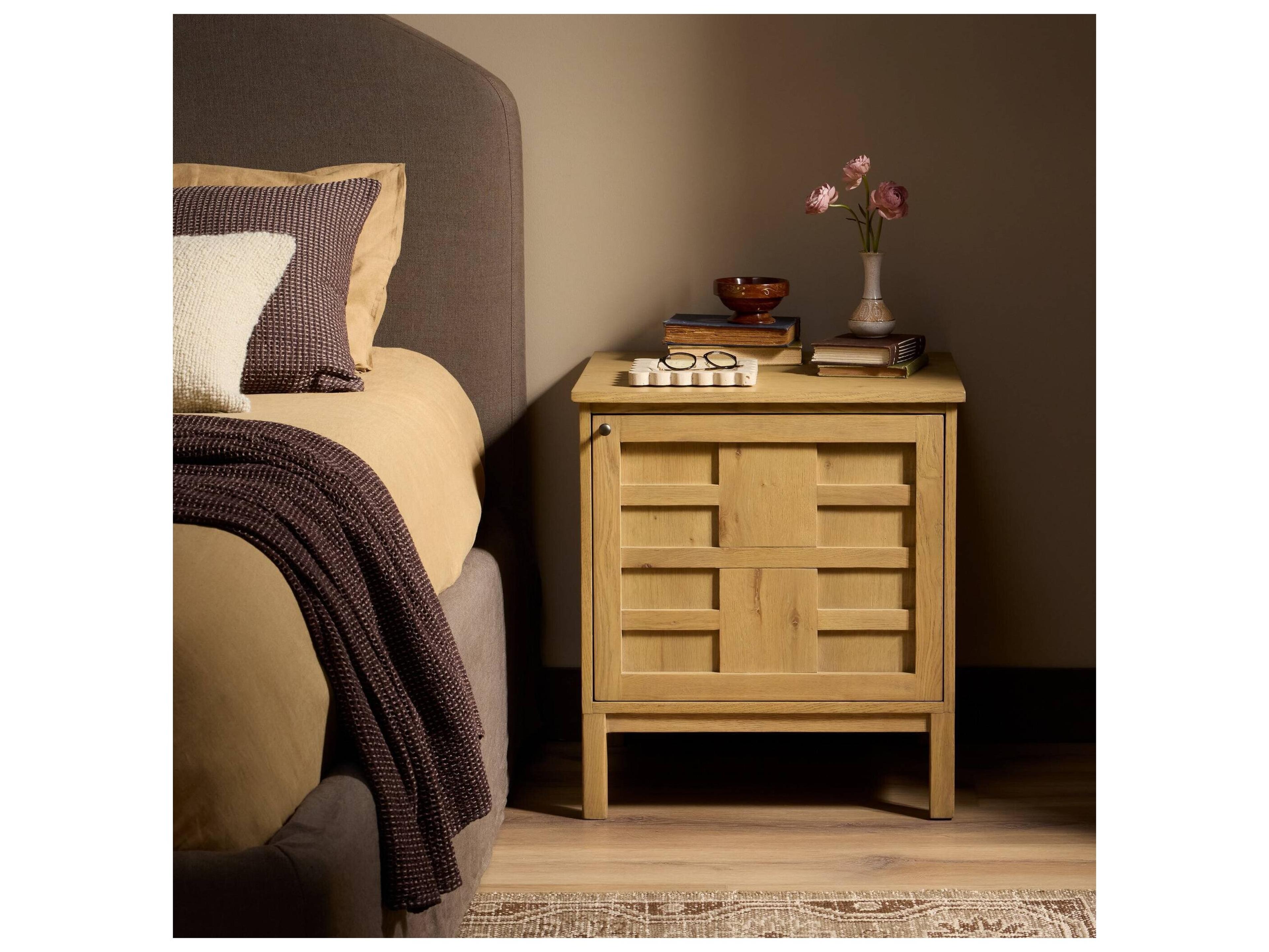 Four Hands Berman Aged Natural Oak Nightstand