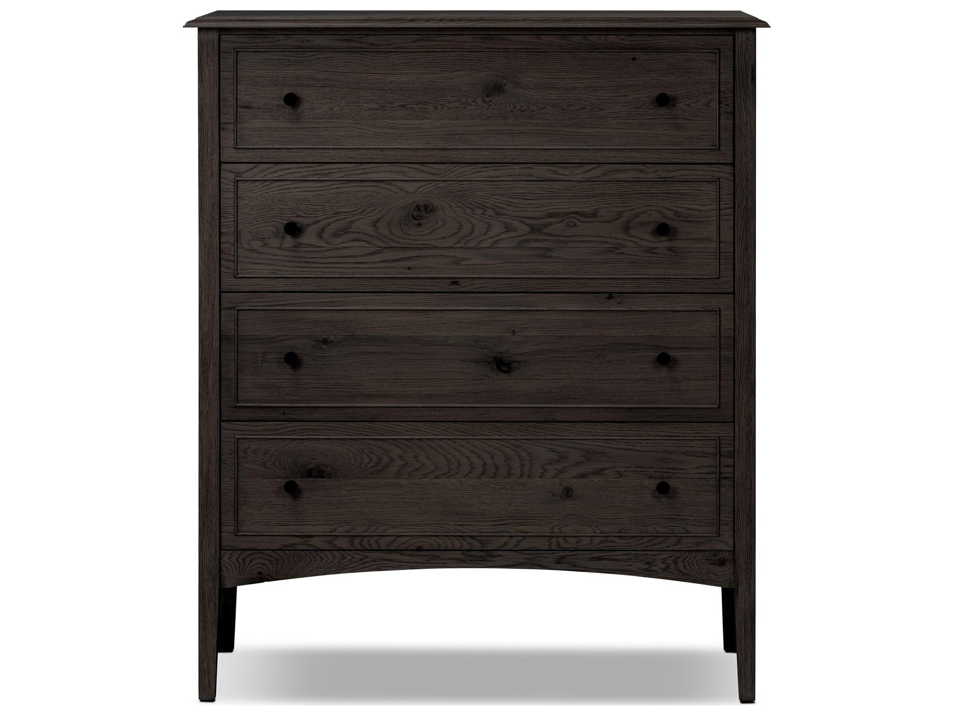 Four Hands Bolton 4-Drawers Smoked Black Oak Dresser