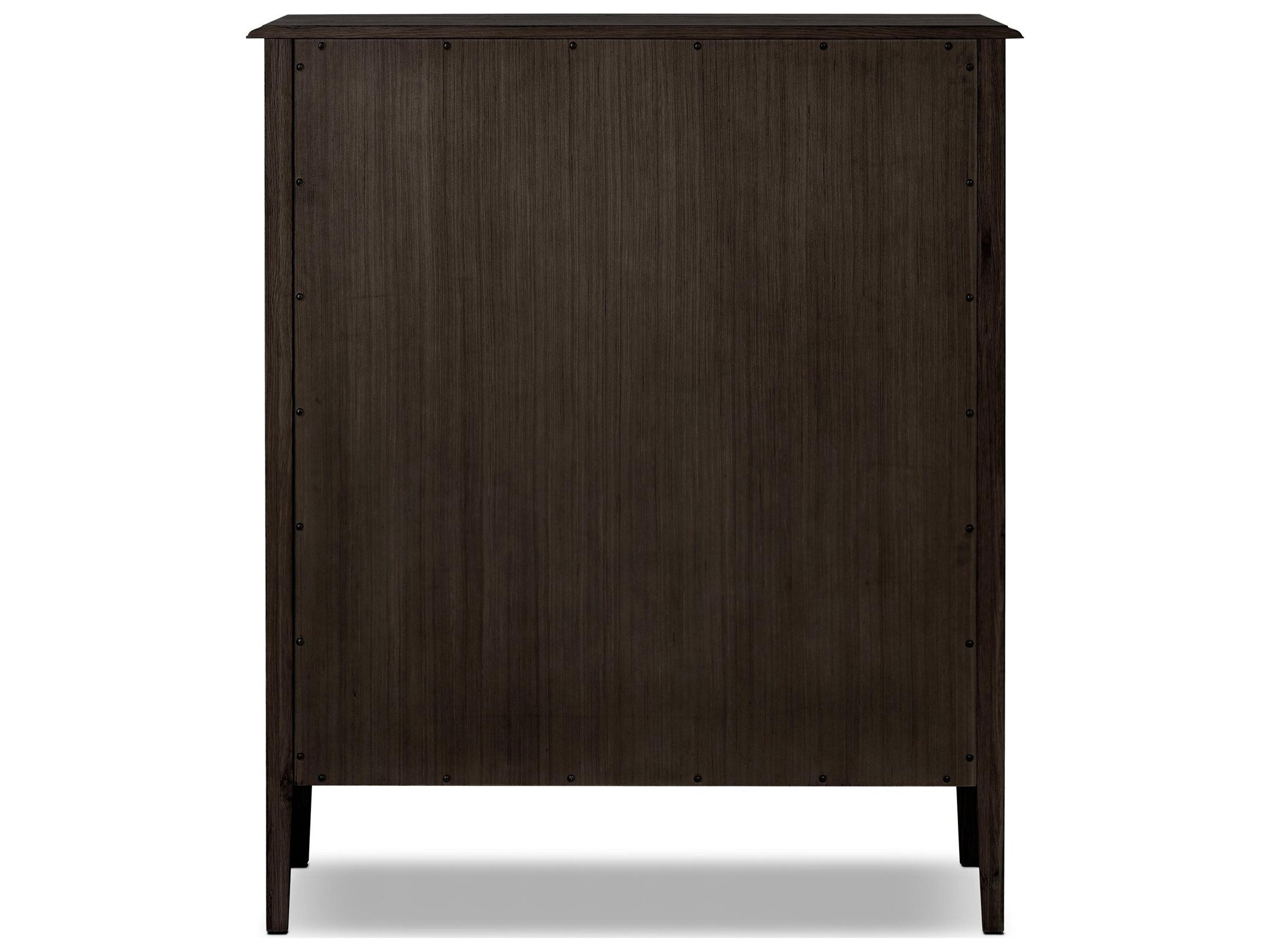 Four Hands Bolton 4-Drawers Smoked Black Oak Dresser