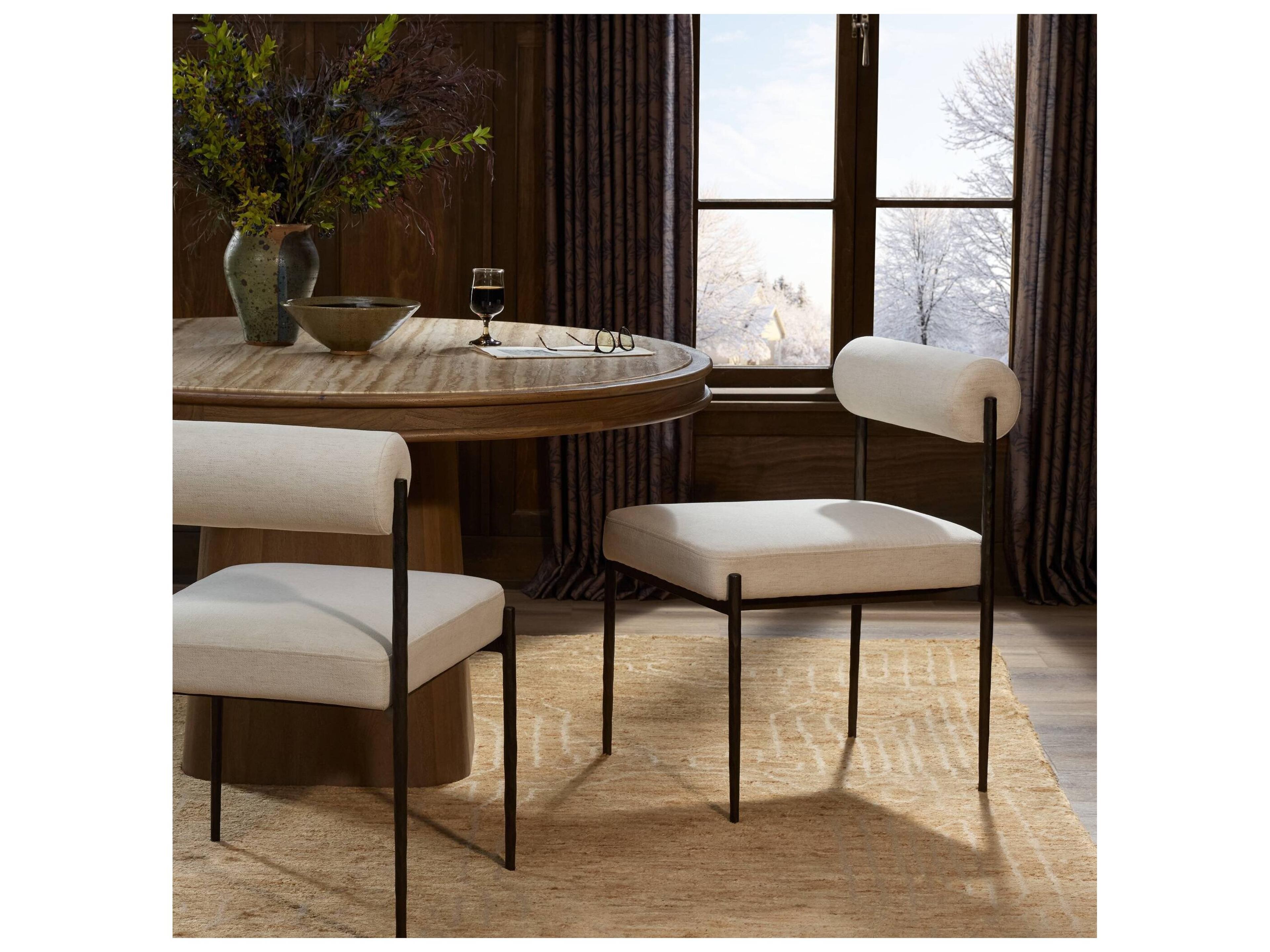 Four Hands Houghton Crypton Nomad Snow Armless Dining Chair