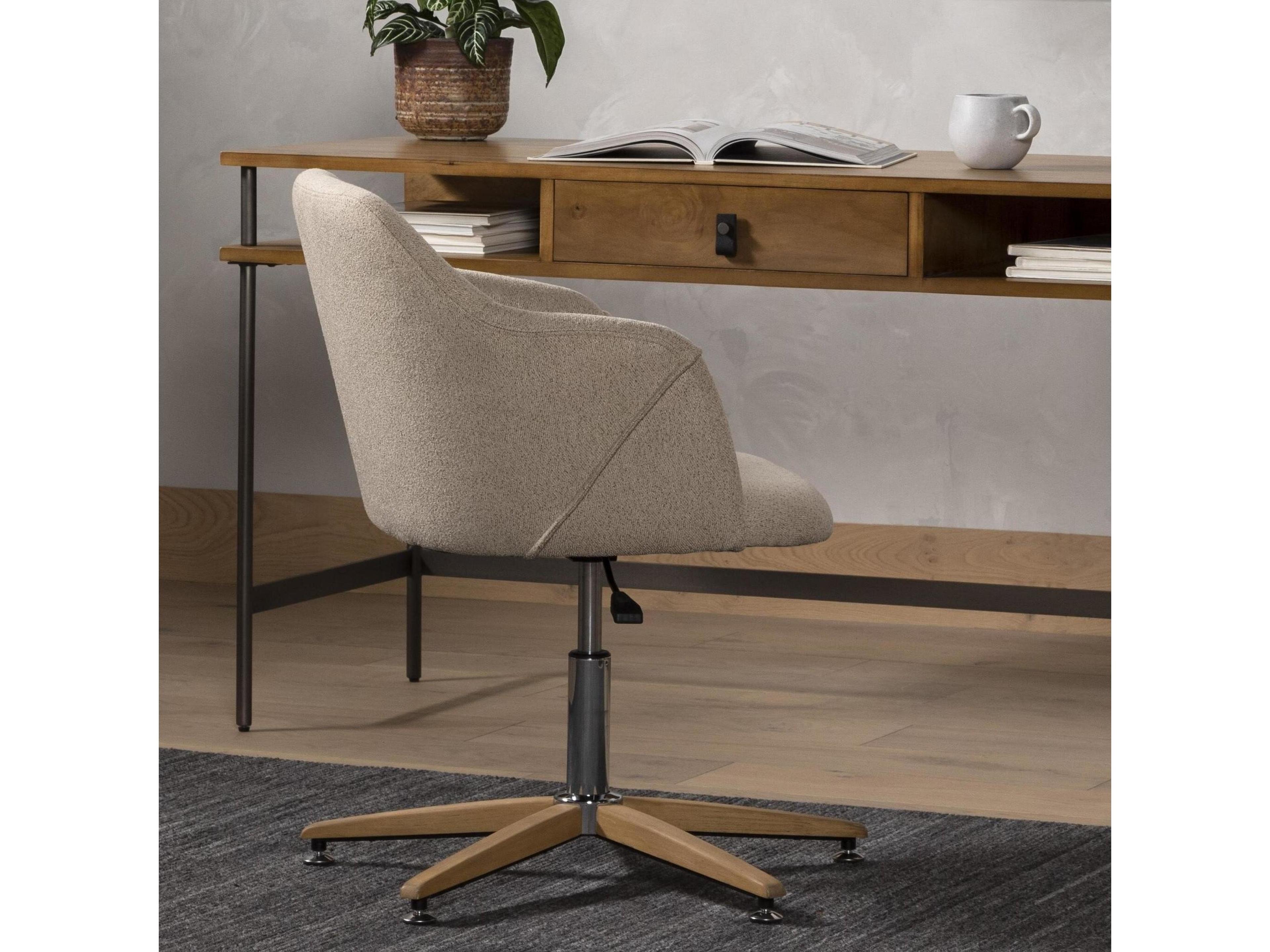 Four Hands Ashford Beige Upholstered Adjustable Computer Office Chair