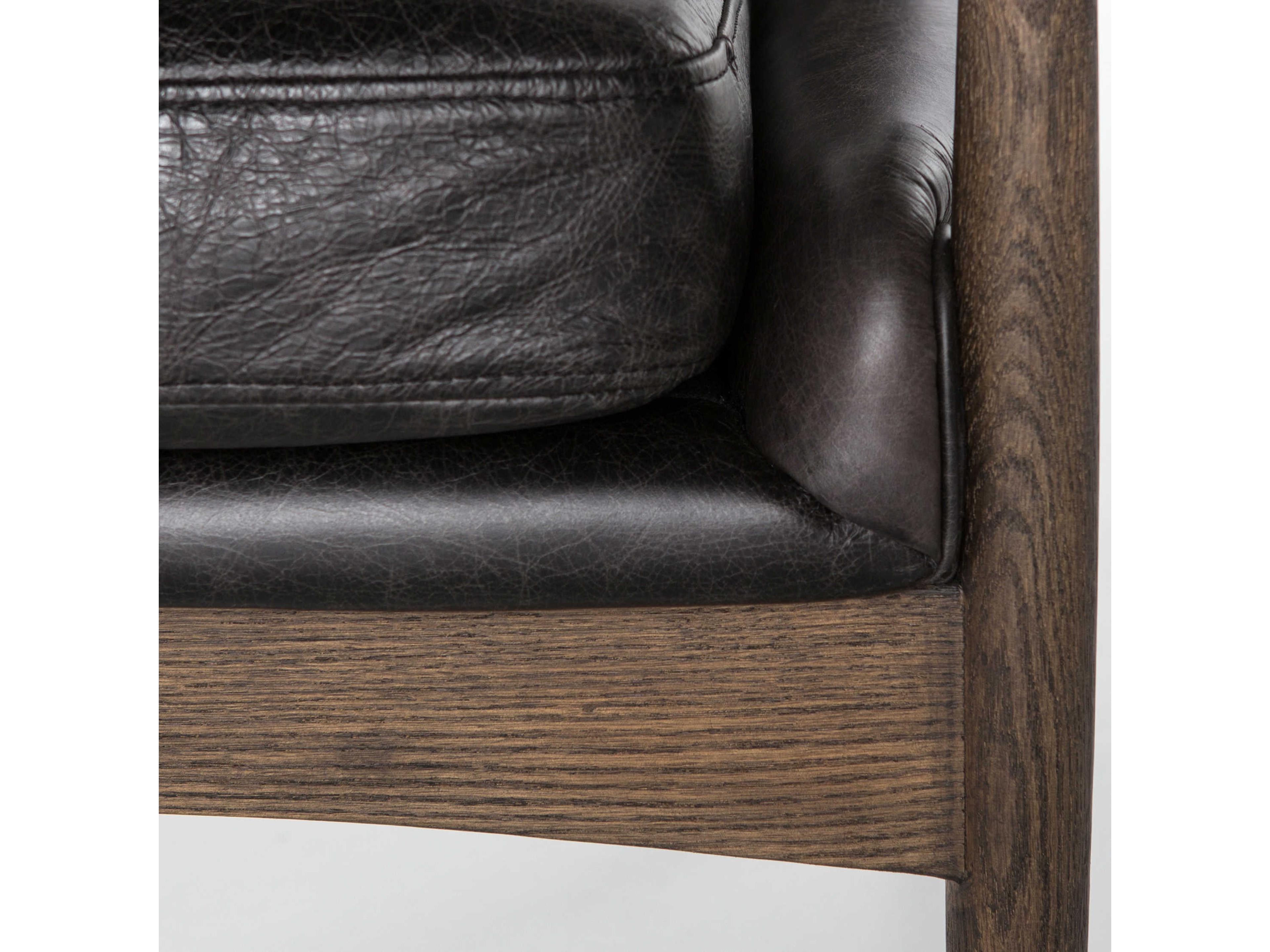 Luxecor Globetrotter Black Leather Accent Chair