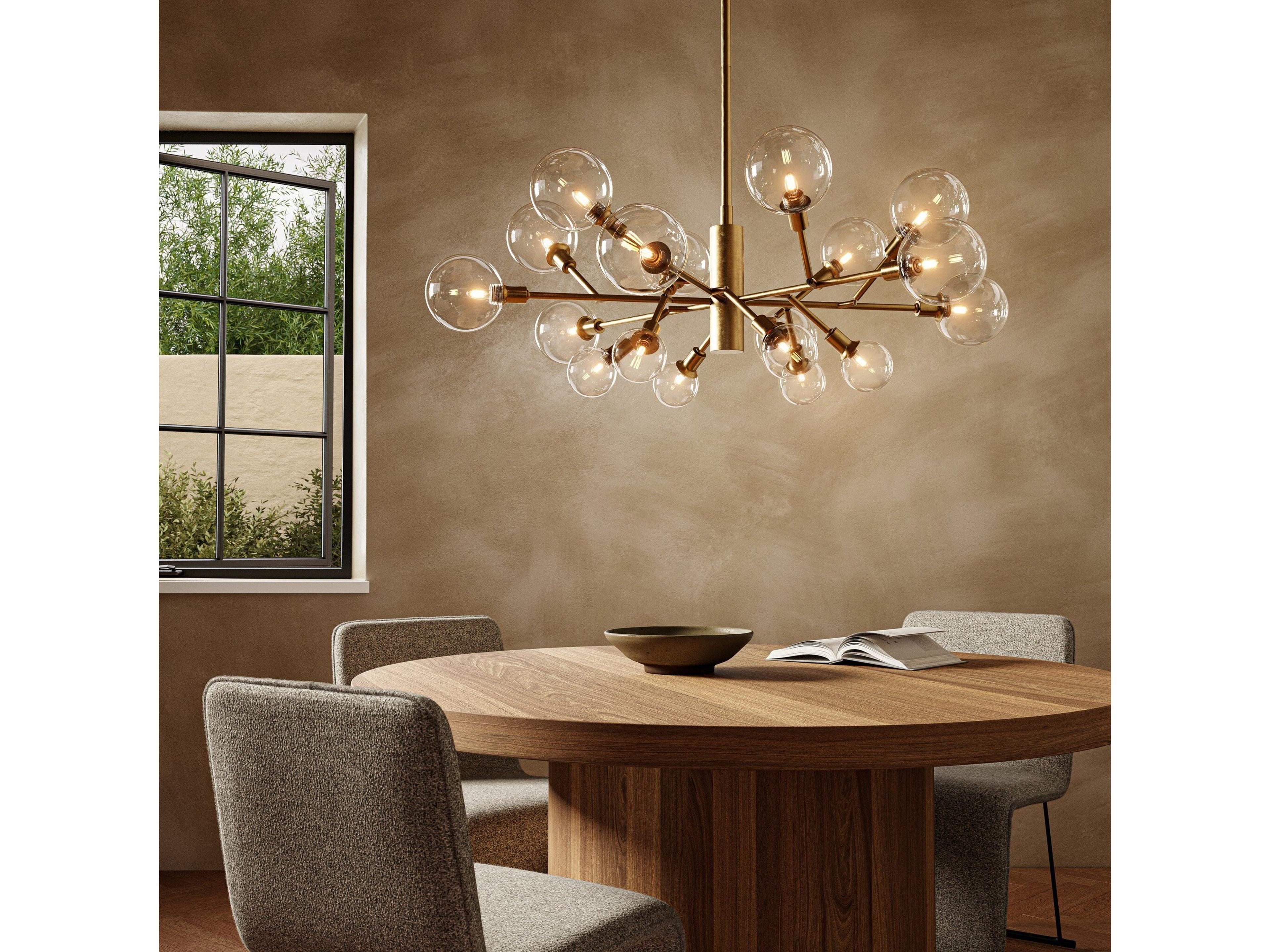 Four Hands Carnegie Pellman Matte Brass Chandelier