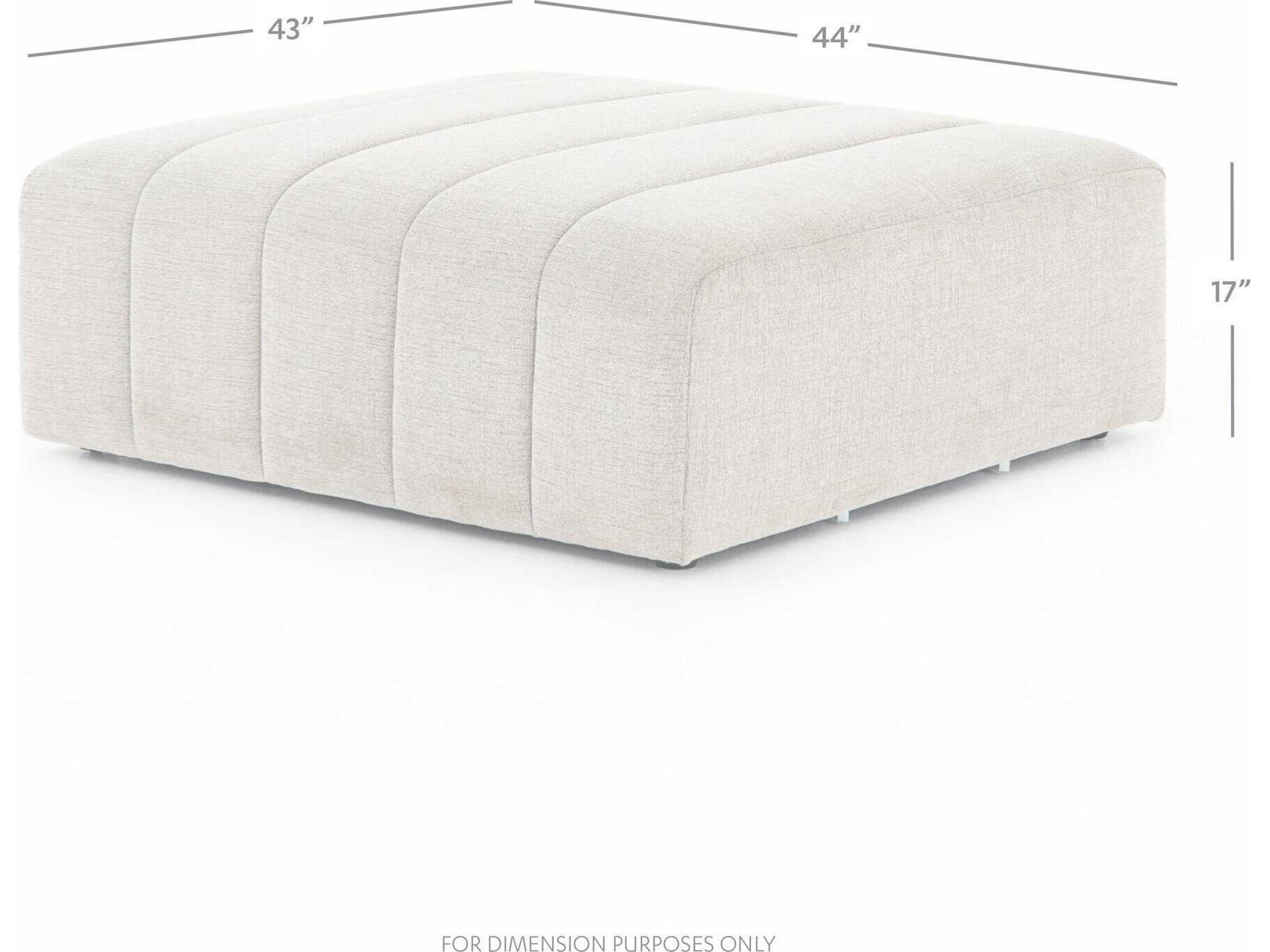 Four Hands Grayson Langham Napa Sandstone Upholstered Ottoman