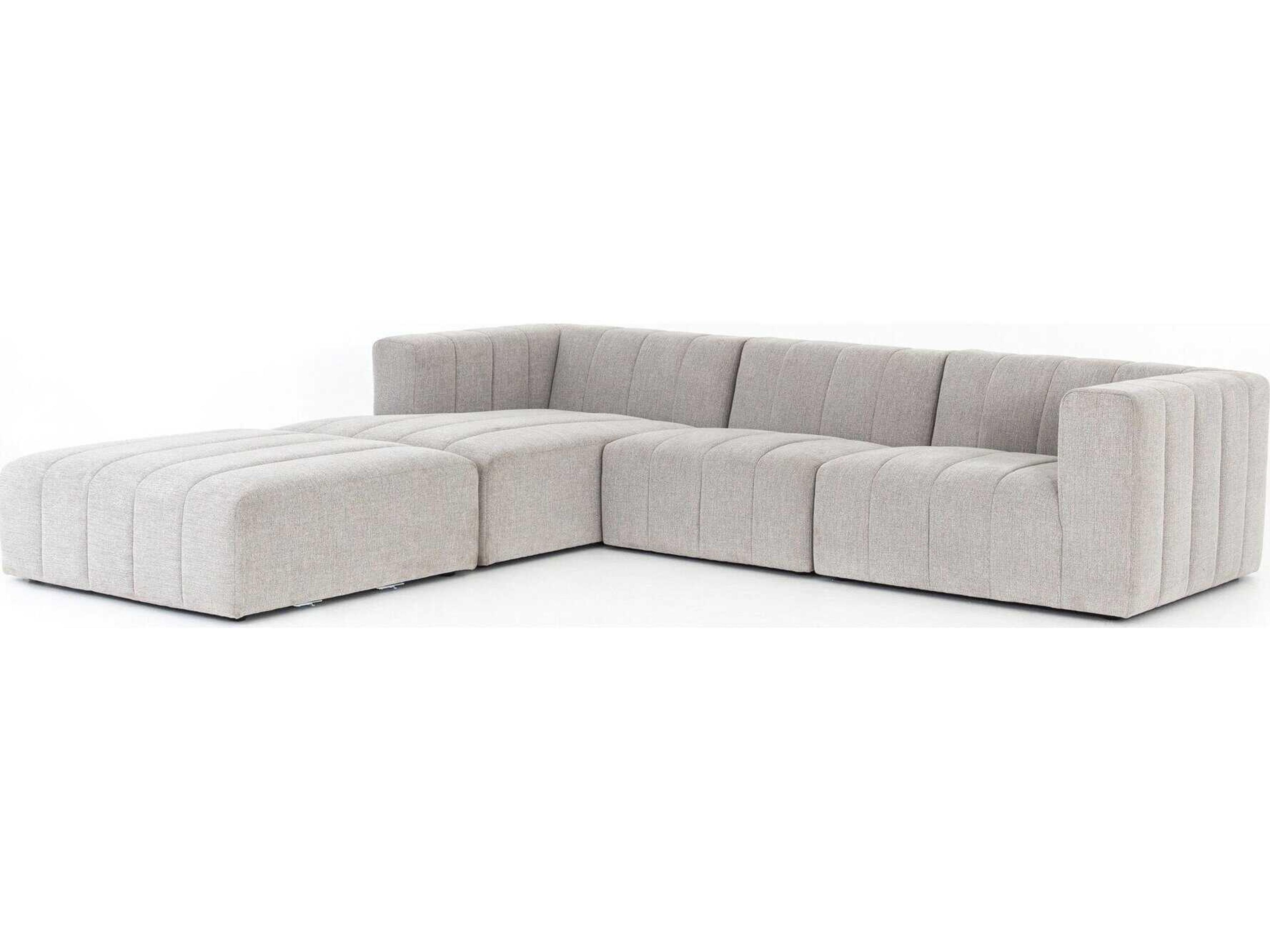 Grayson Langham 3 - Piece Upholstered Sectional Sofa with Ottoman