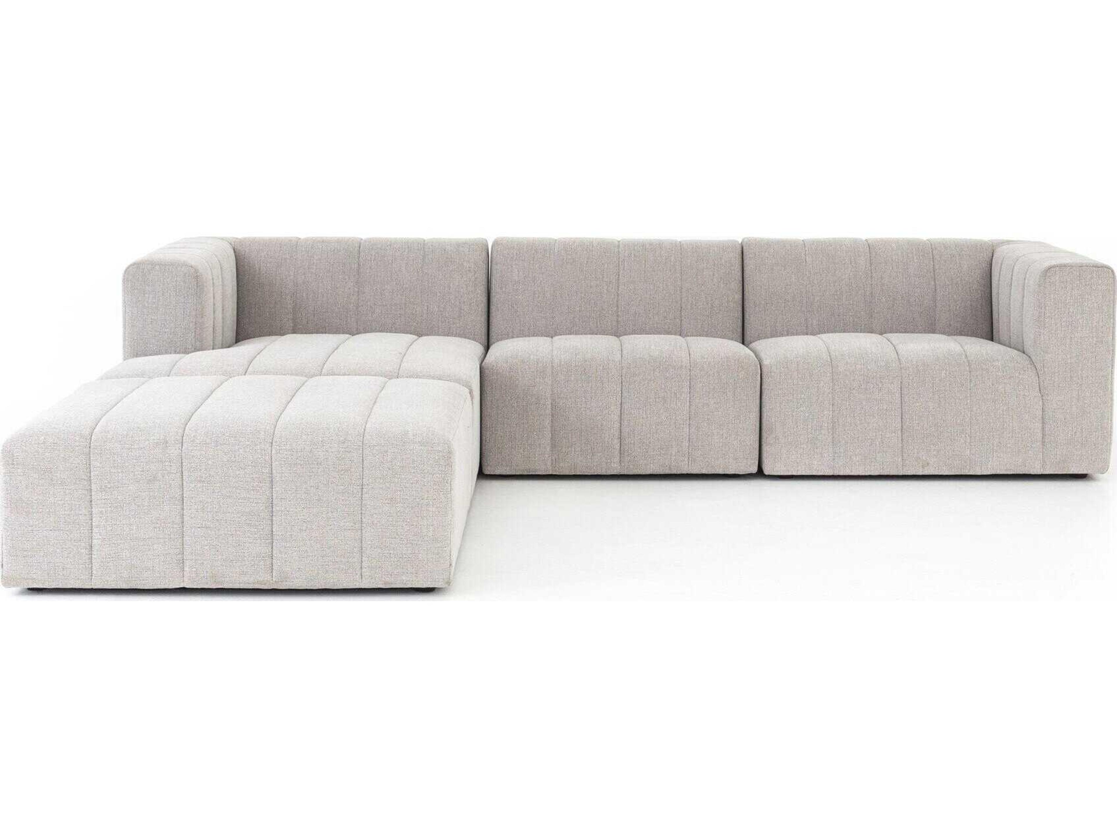 Four Hands Grayson Langham 3 - Piece Upholstered Sectional Sofa with Ottoman