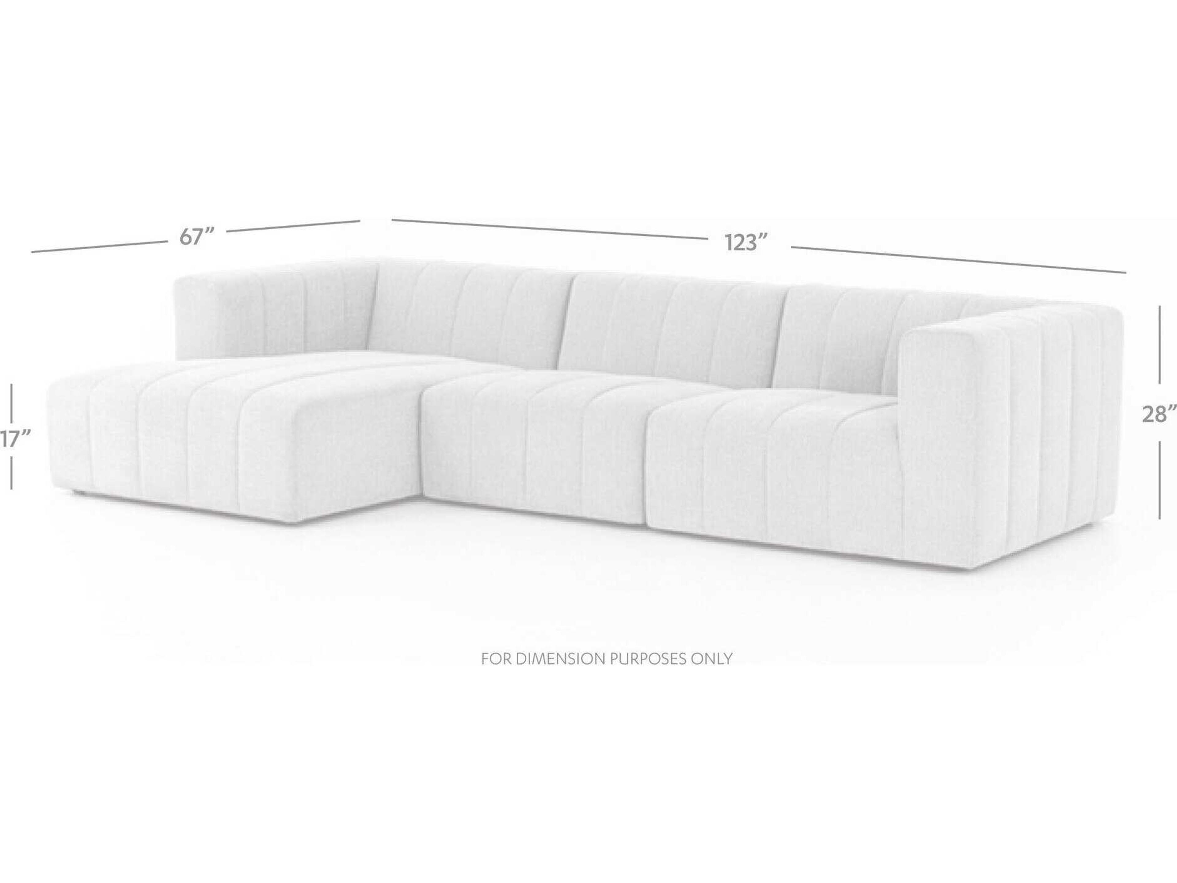 Luxecor Globetrotter Langham 3 - Piece Upholstered Sectional Sofa