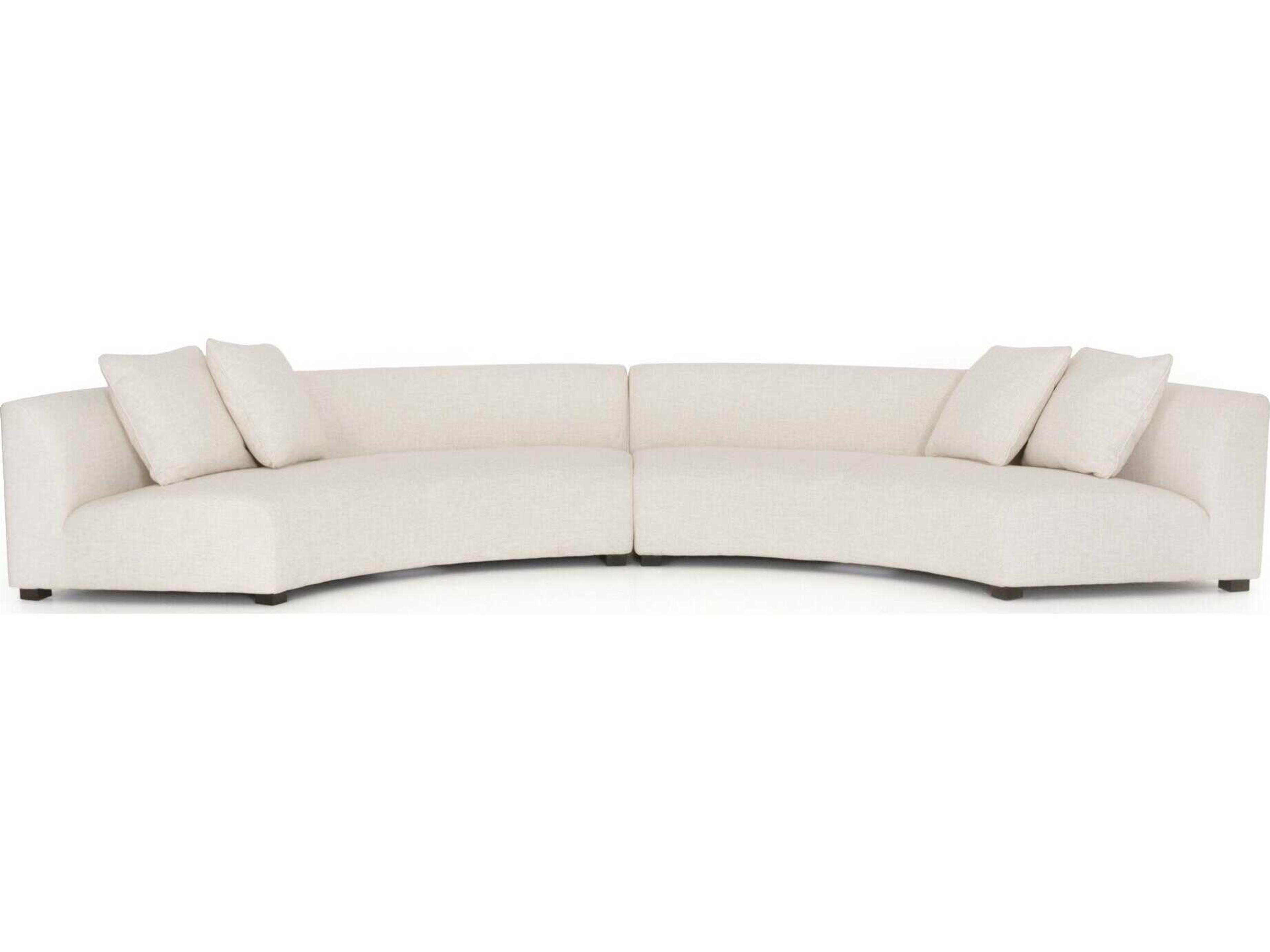 Grayson Liam 2 - Piece Cream Upholstered Sectional Sofa