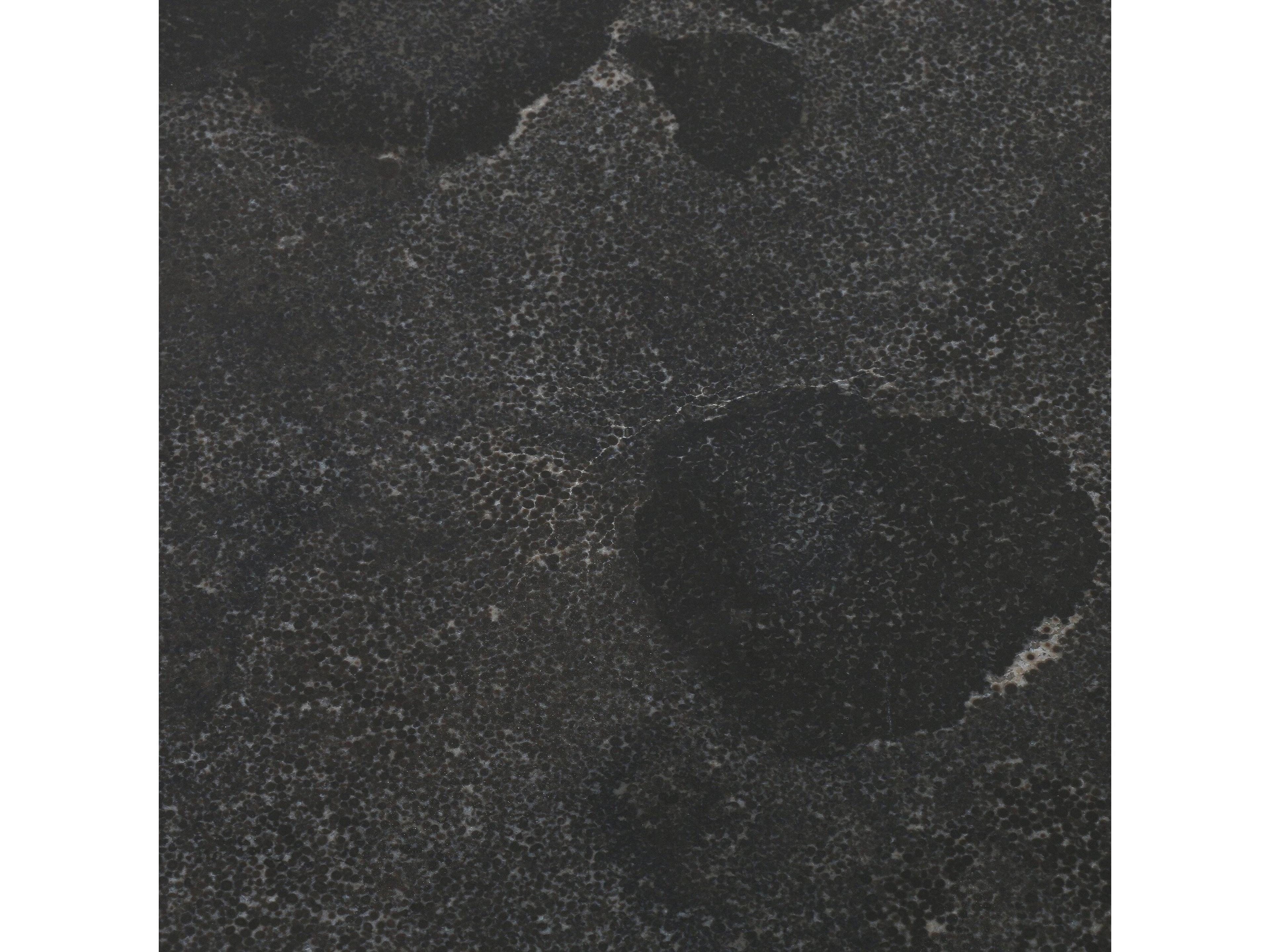 Four Hands Hughes Corin Round Powder Black Bluestone End Table