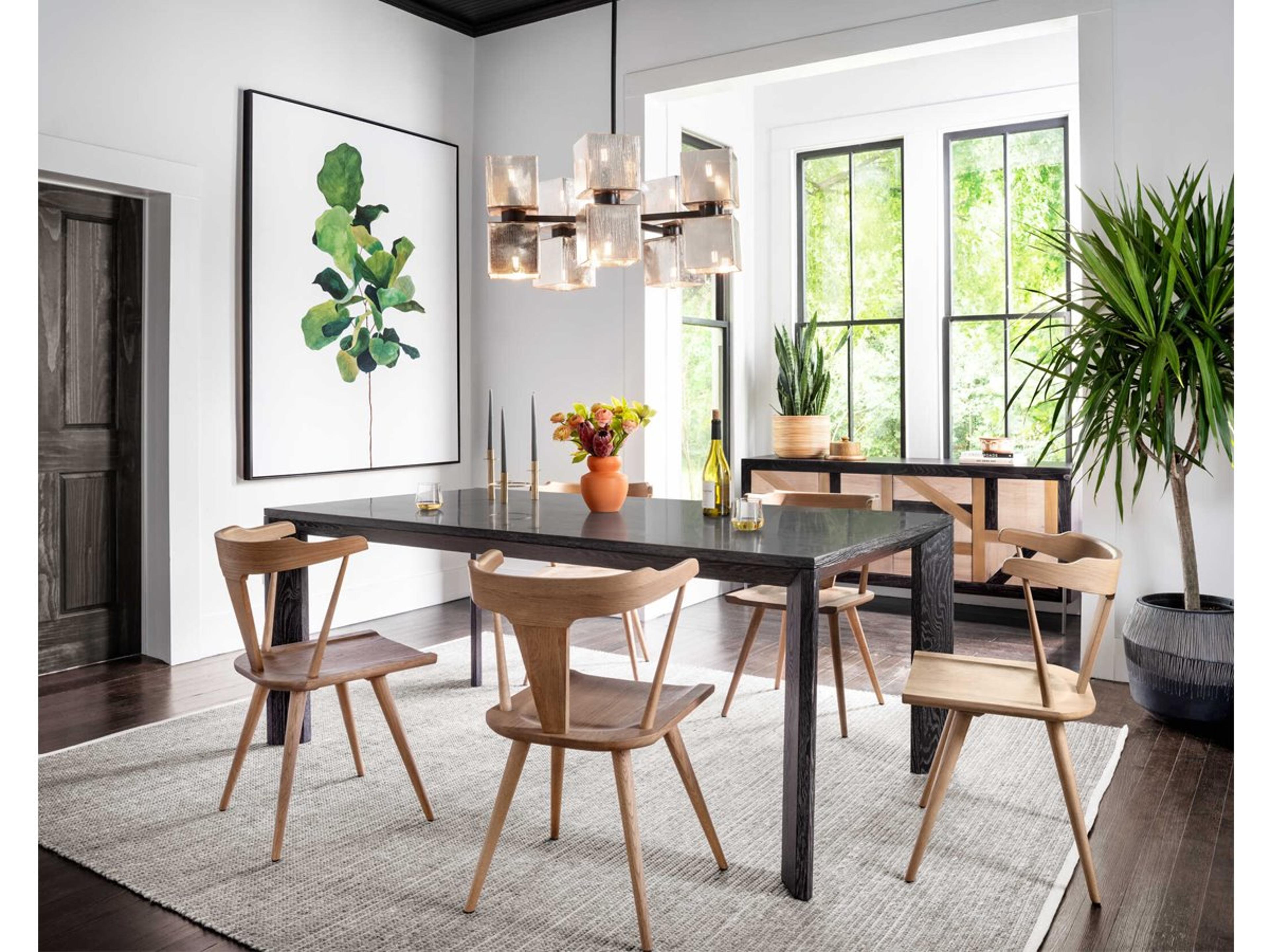 Hughes Oak Wood Dining Room Set