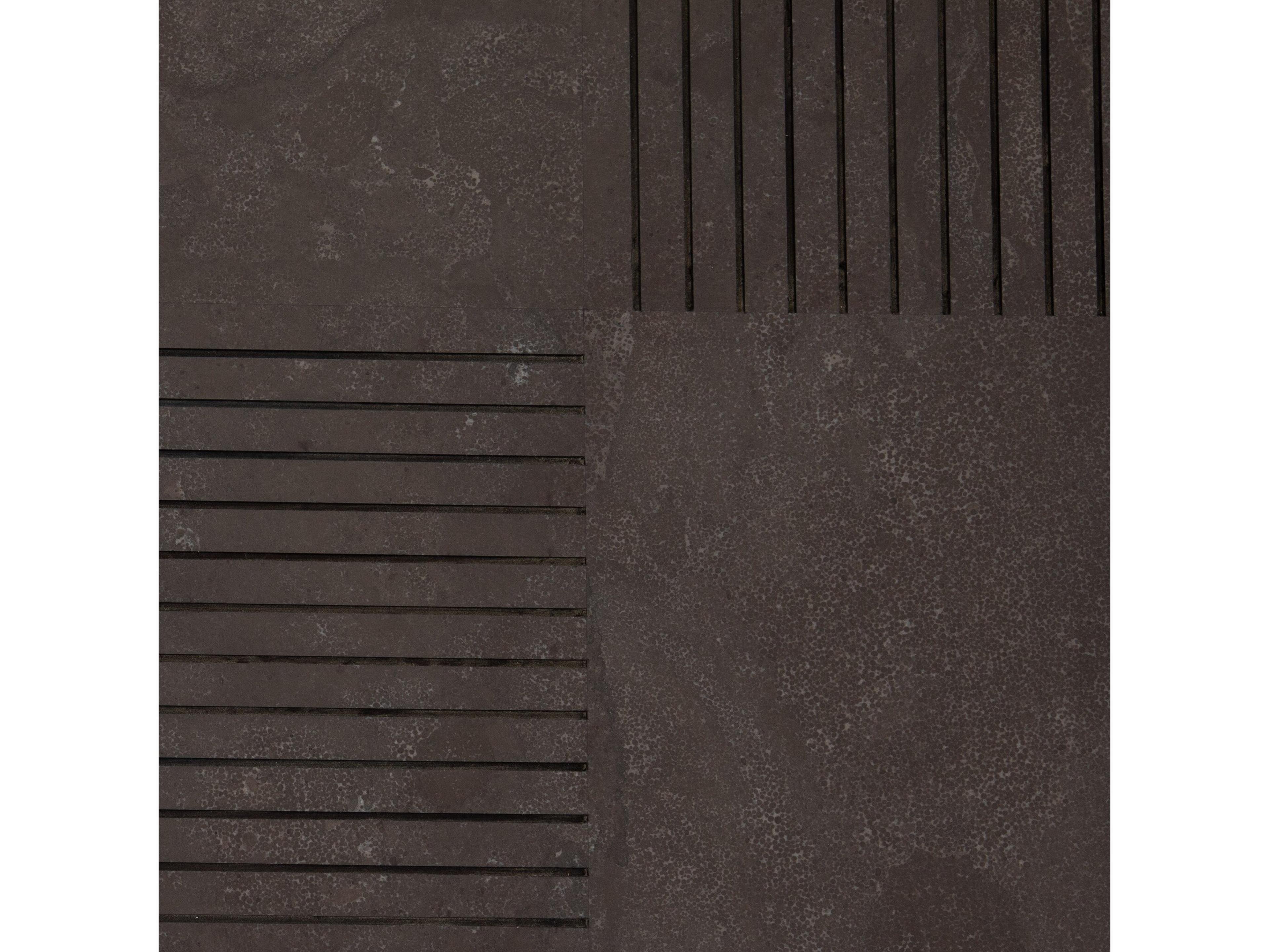 Four Hands Hughes Masera Rectangular Jet Black Oak Bluestone Coffee Table