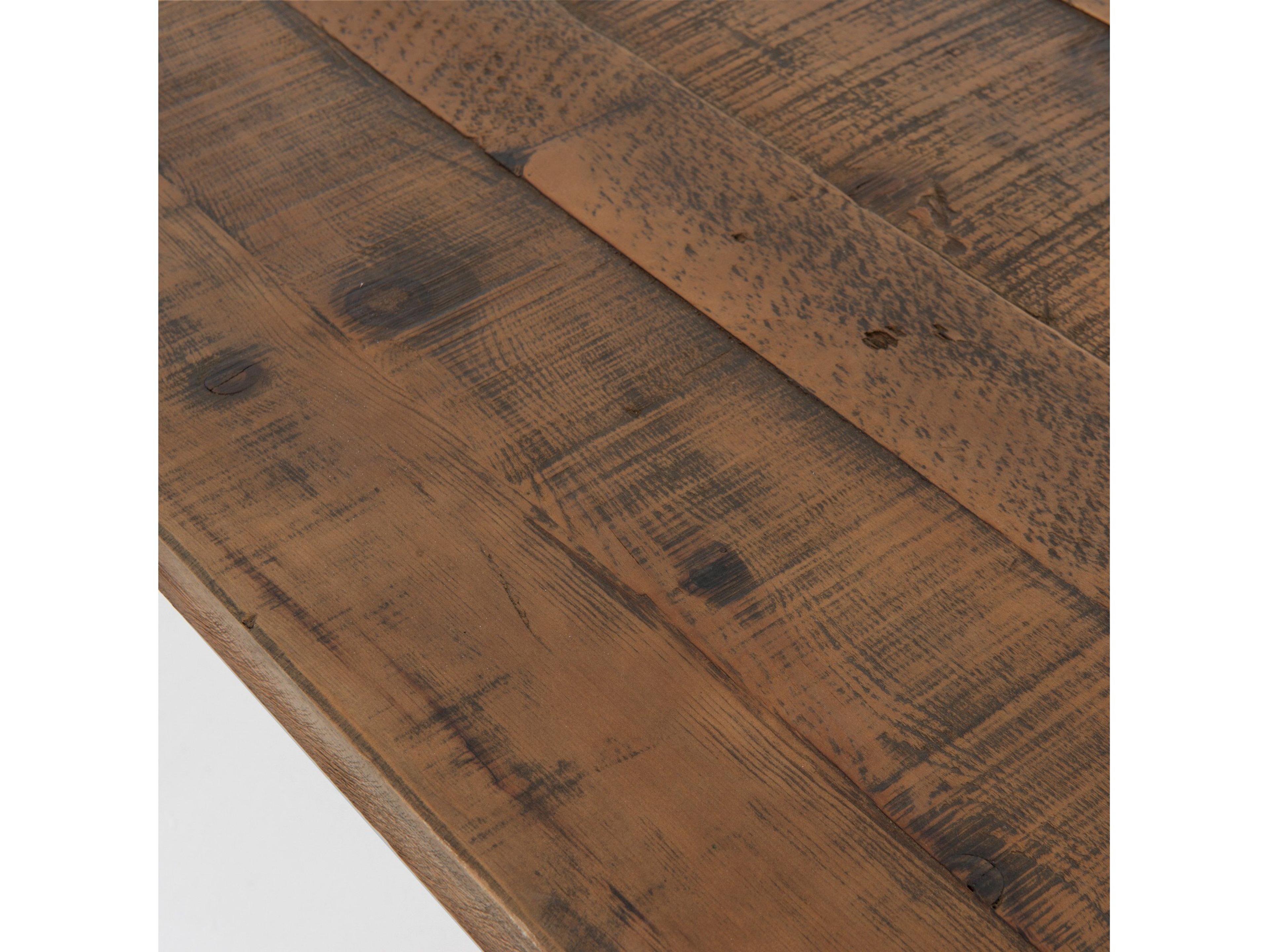 Four Hands Hughes Durham Rectangular Wood Waxed Bleached Fir Oak Dining Table