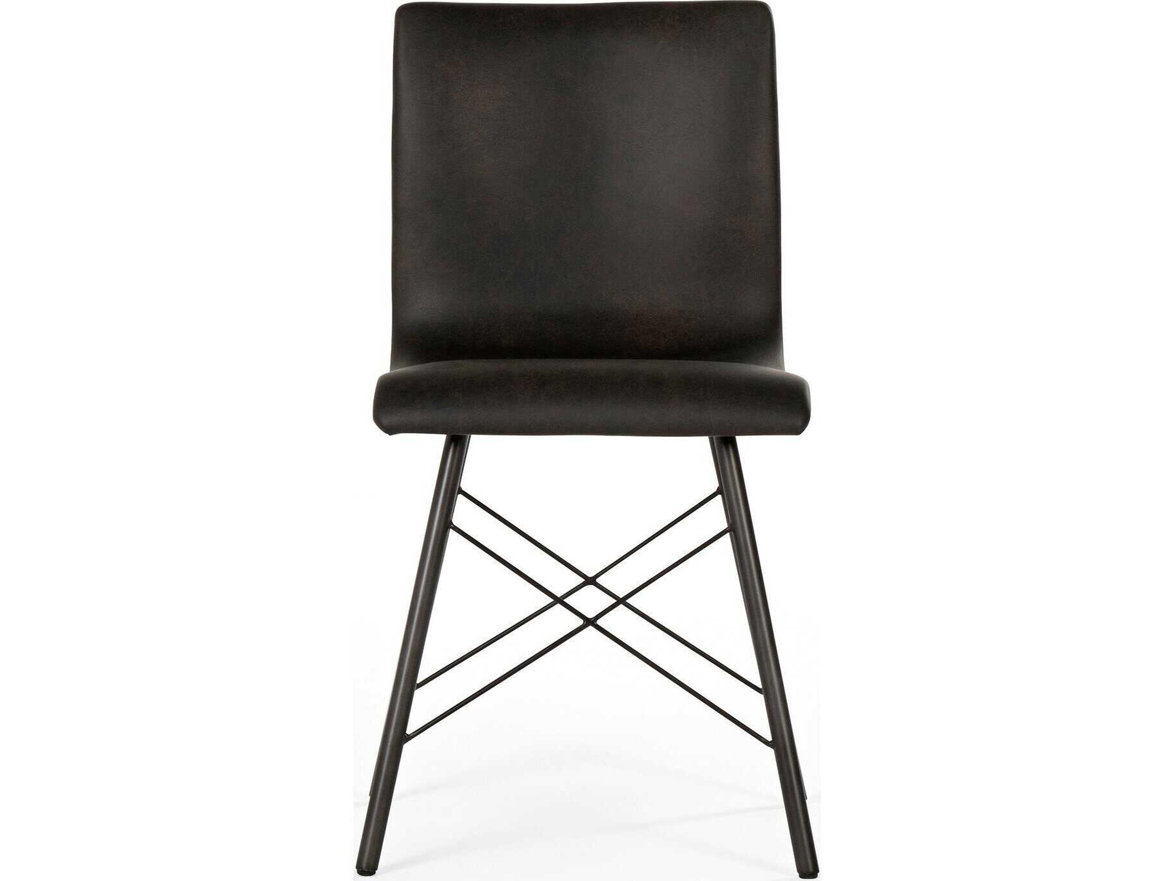 Four Hands Irondale Diaw Dining Chair-Distressed Black