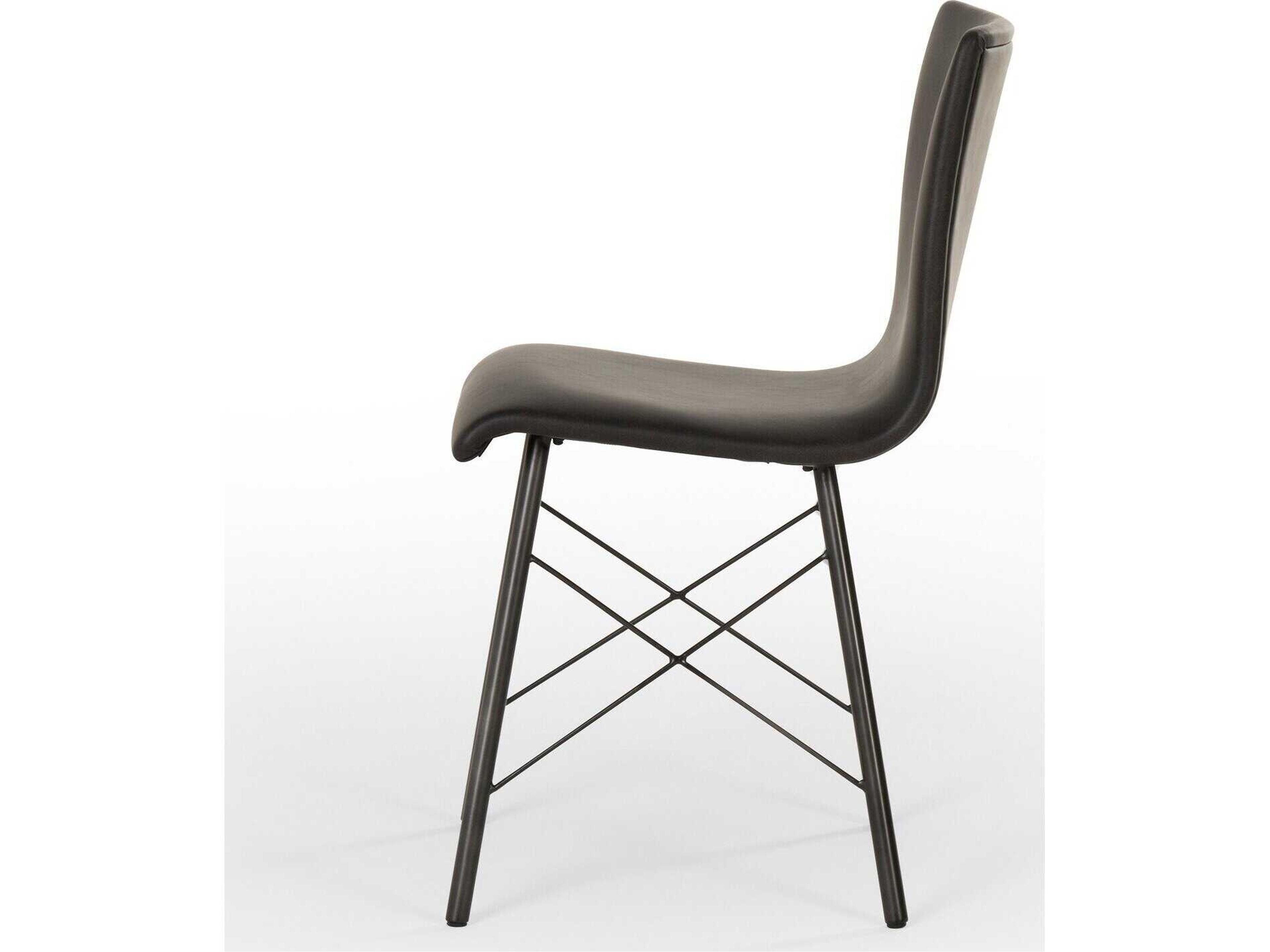 Four Hands Irondale Diaw Dining Chair-Distressed Black