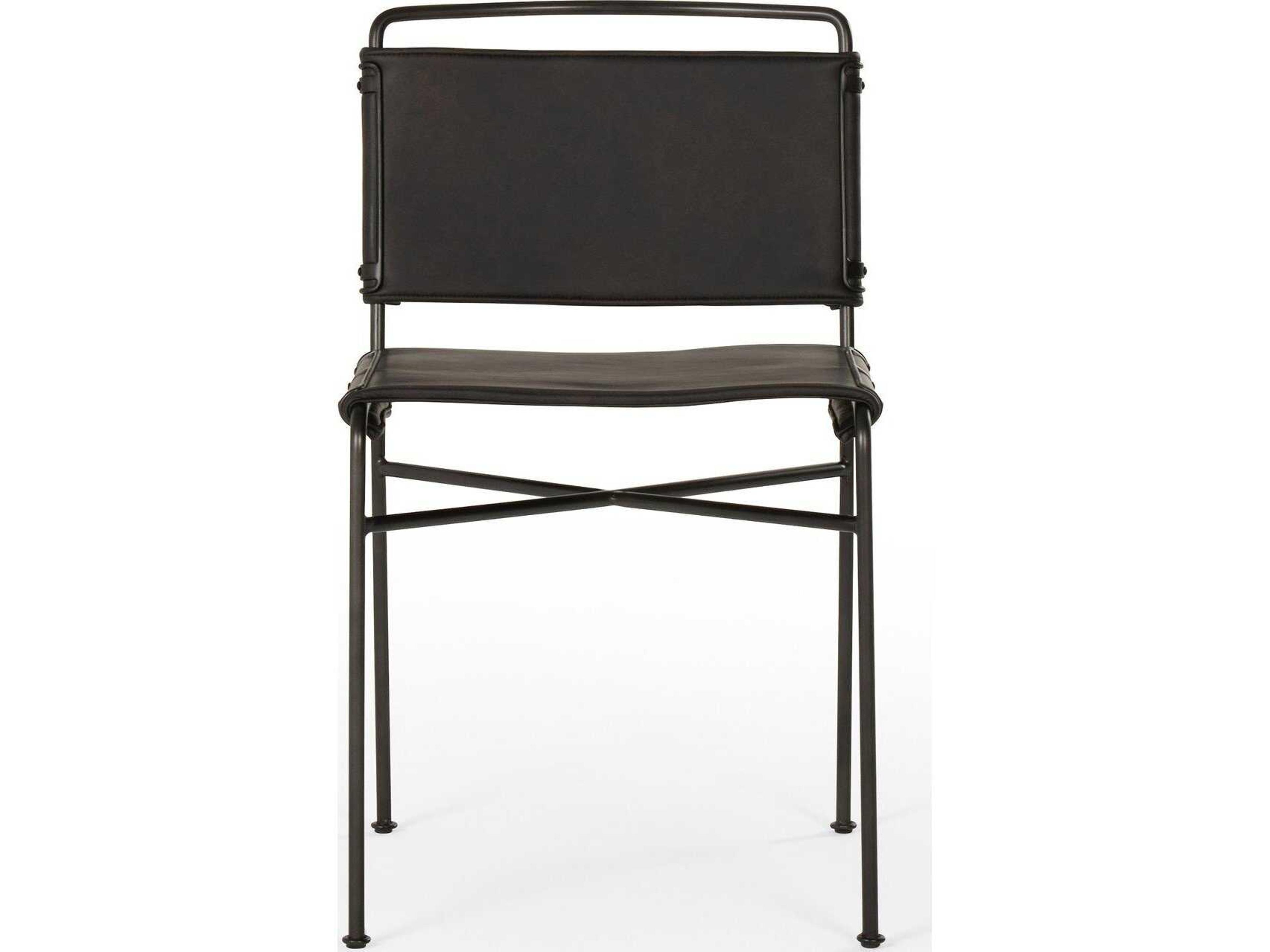 Four Hands Irondale Wharton Black Side Dining Chair