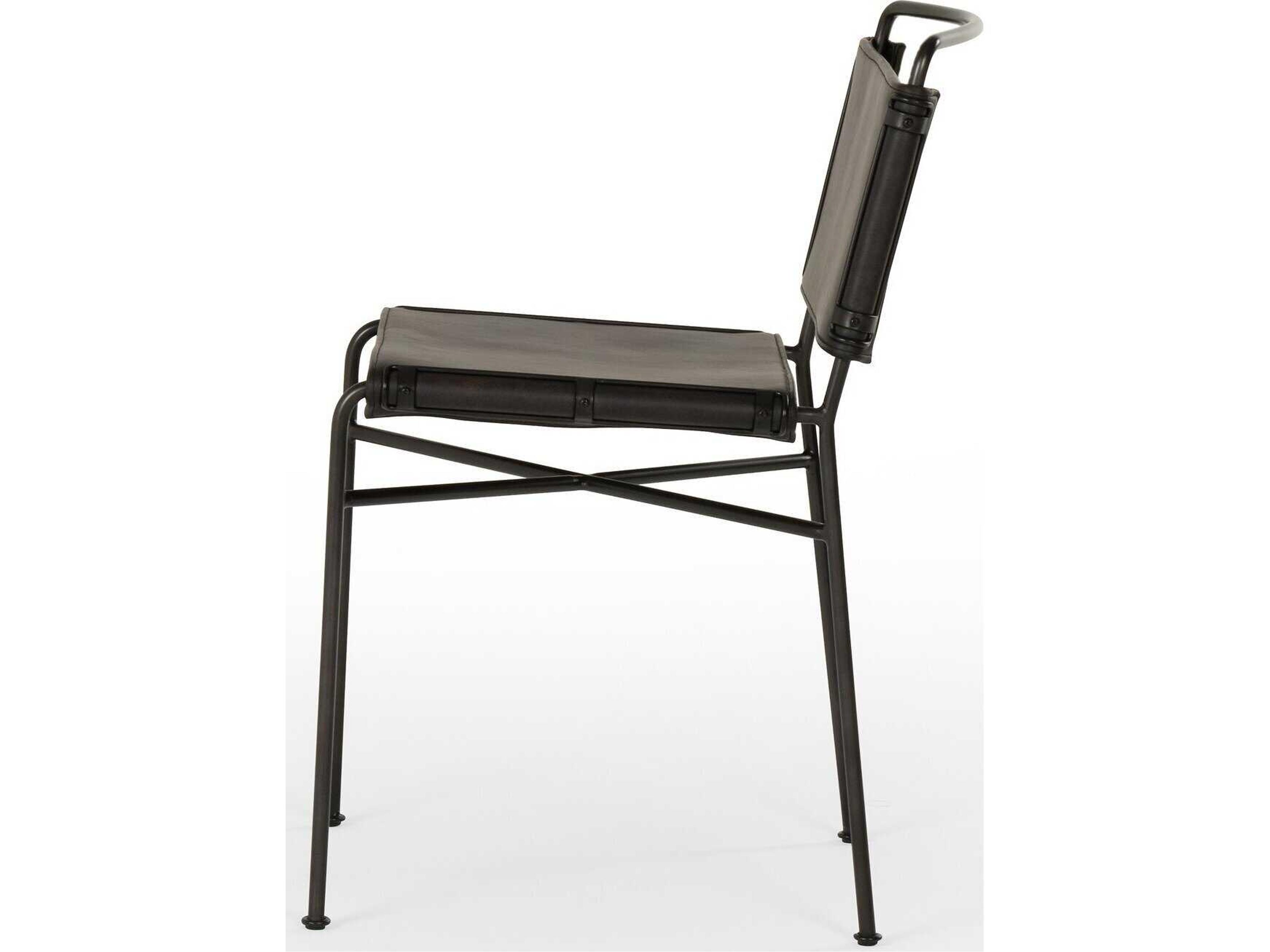 Four Hands Irondale Wharton Black Side Dining Chair