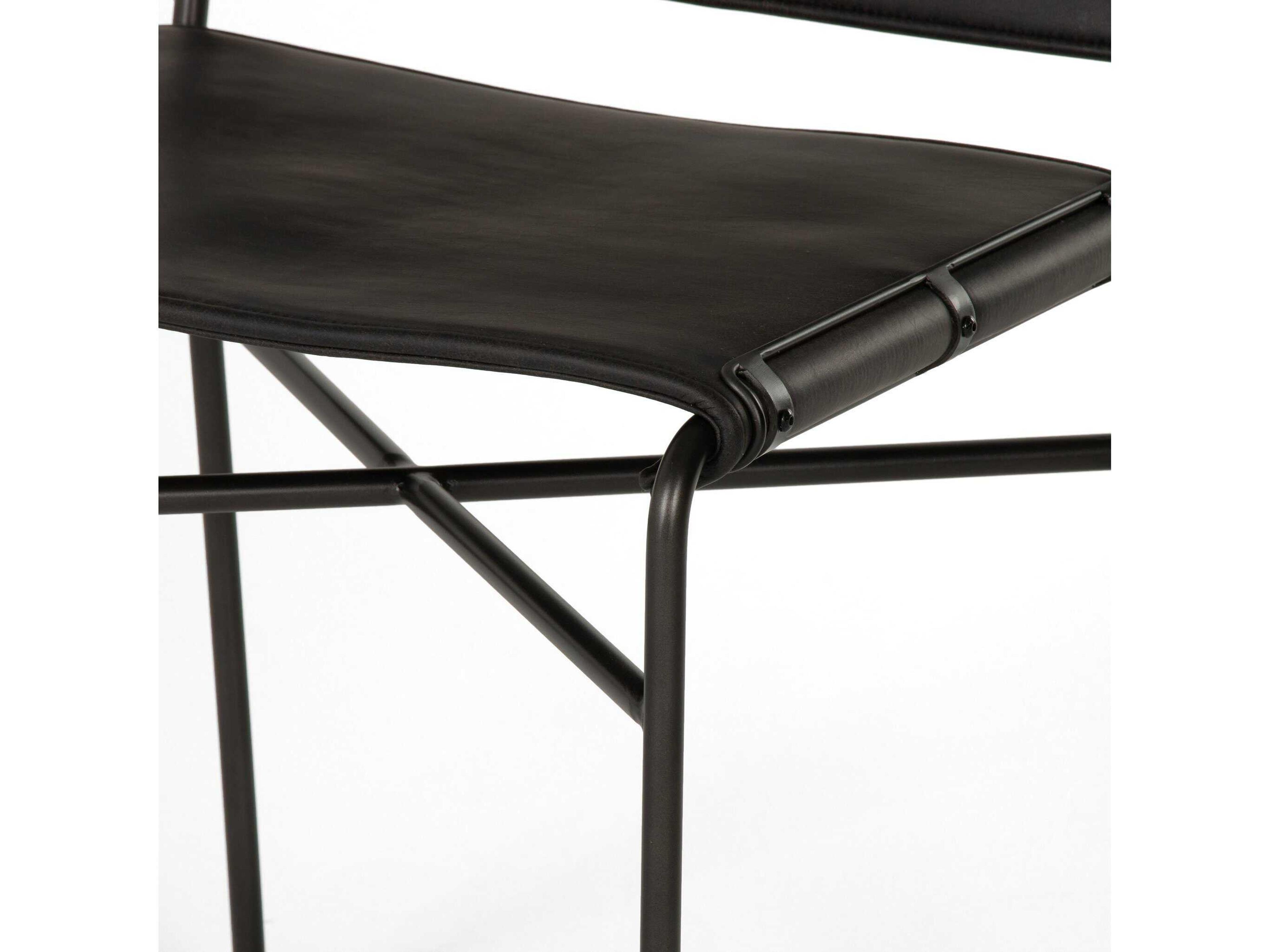 Four Hands Irondale Wharton Black Side Dining Chair