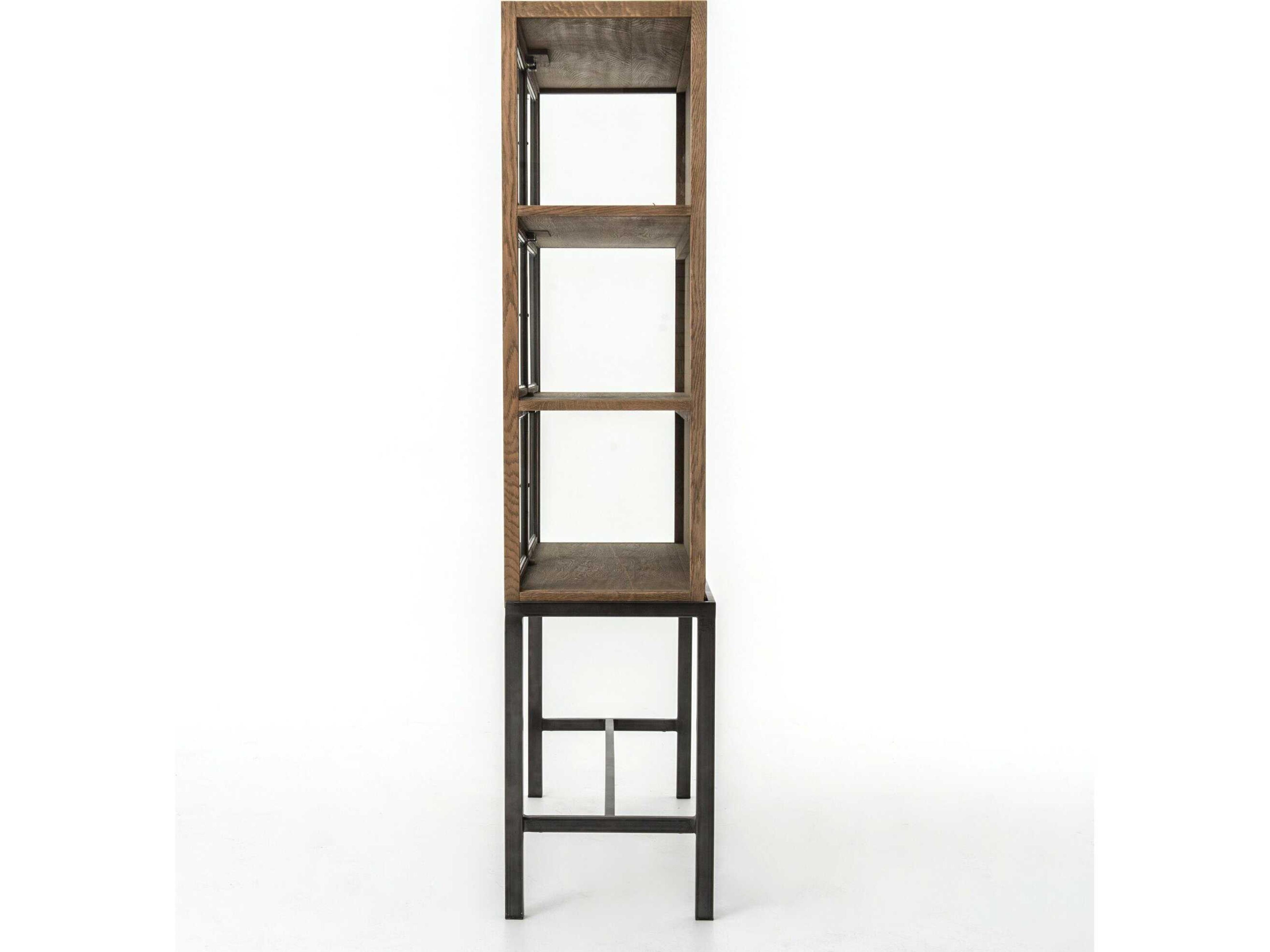 Luxecor Globetrotter Spencer Oak Wood Curio Display Cabinet