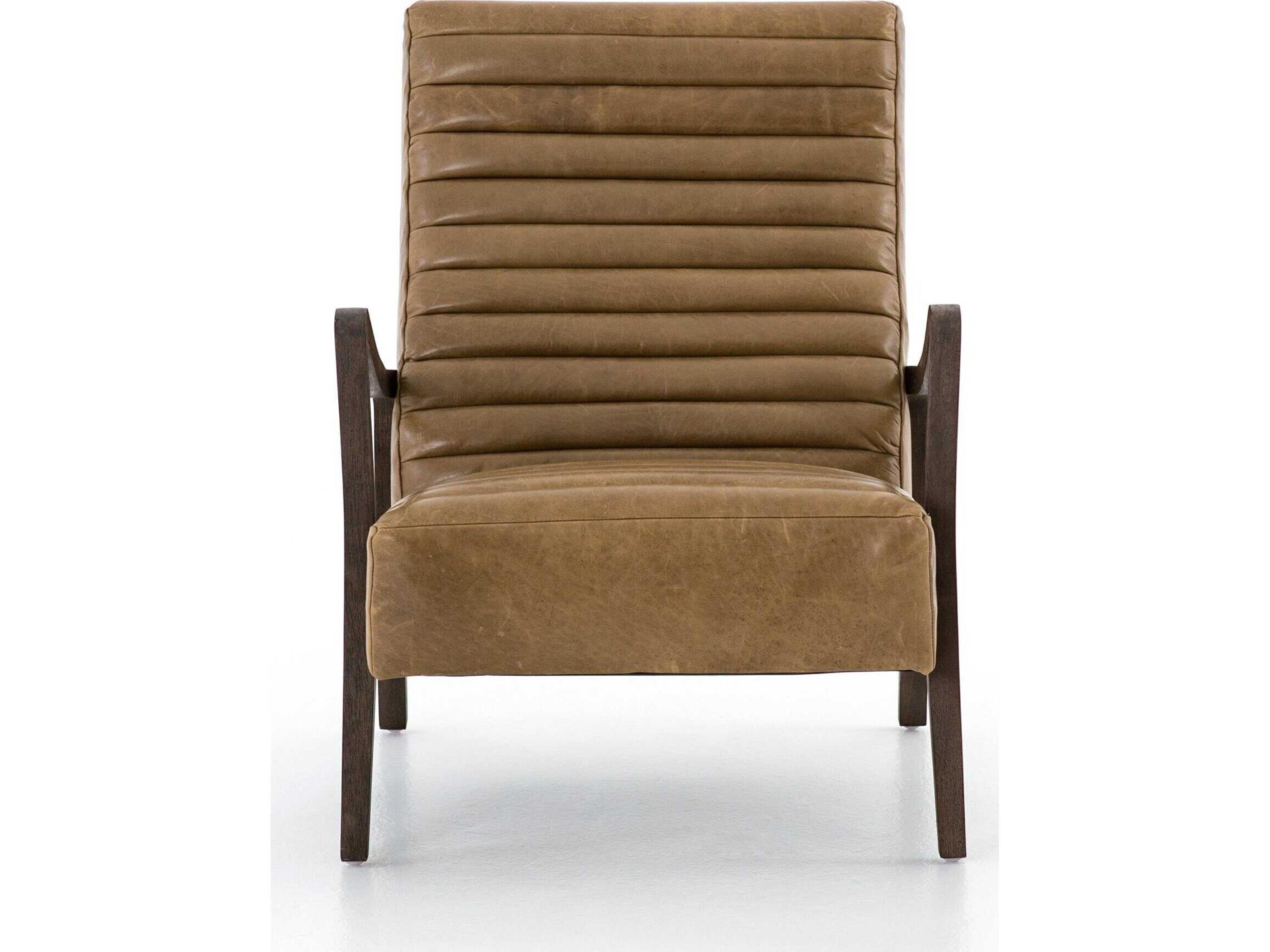 Four Hands Kensington Chance Brown Leather Accent Chair