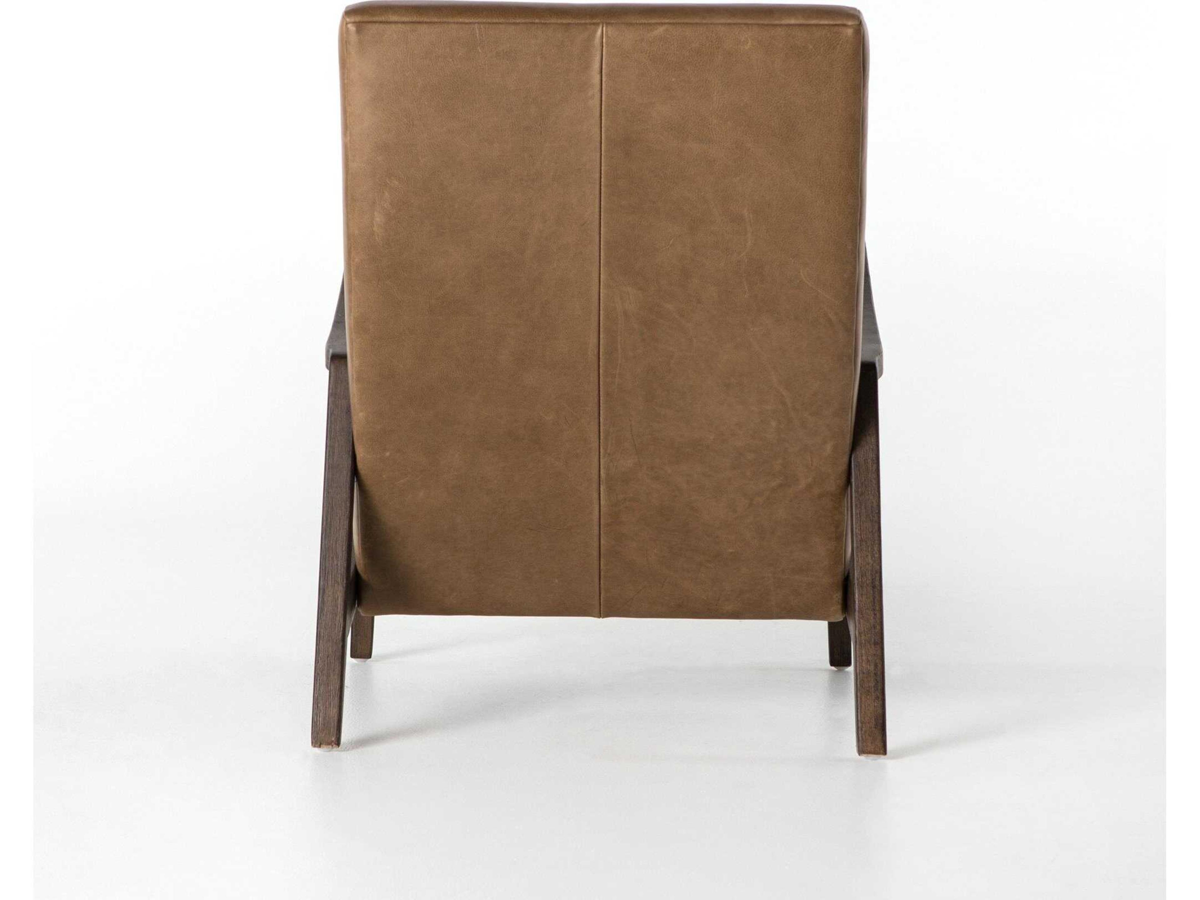 Four Hands Kensington Chance Brown Leather Accent Chair