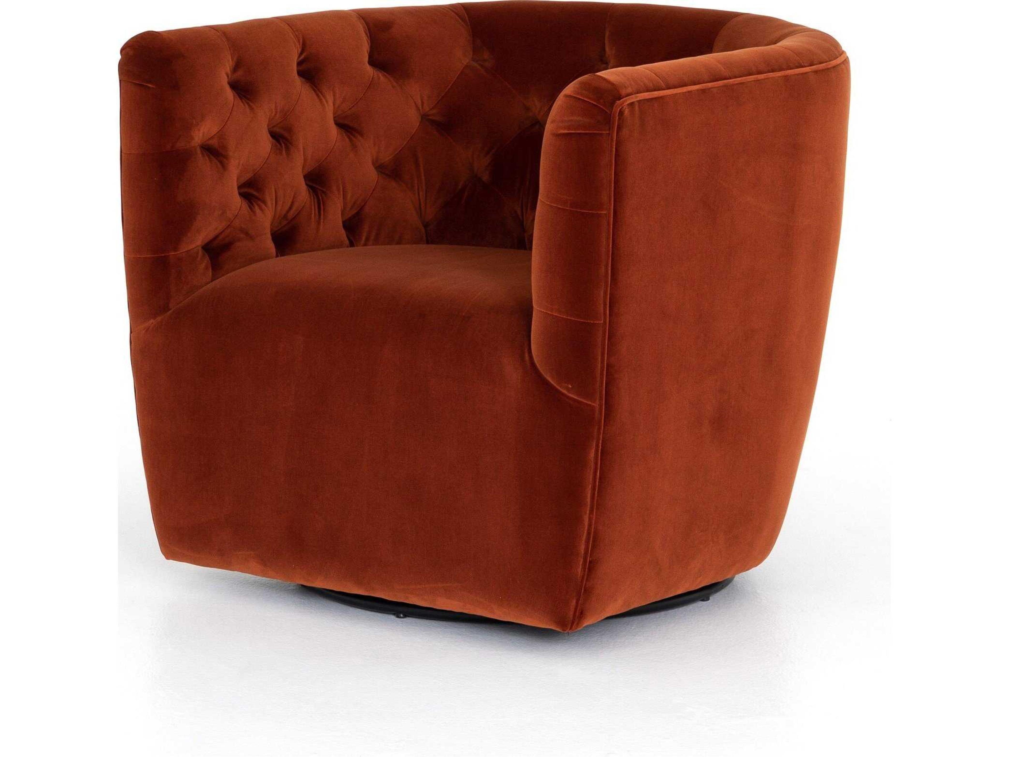 Kensington Swivel Red Accent Chair